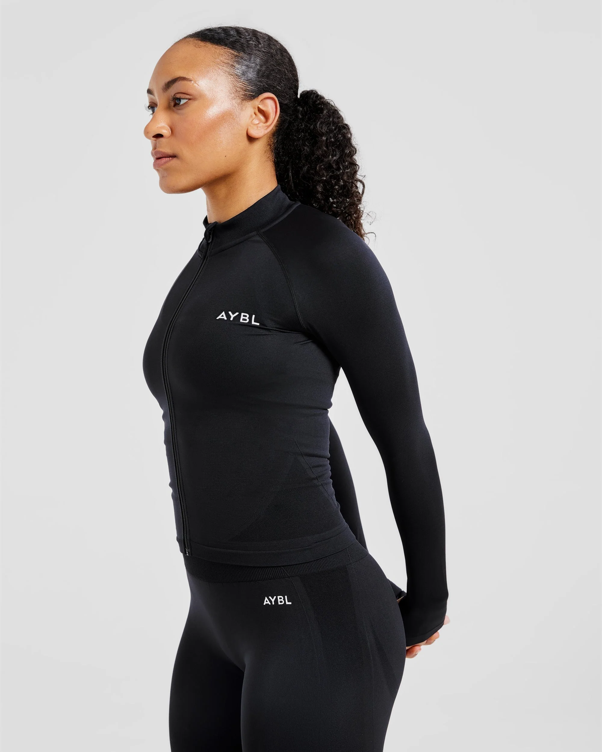 Empower Seamless Full Zip Jacket - Noir - Image 8