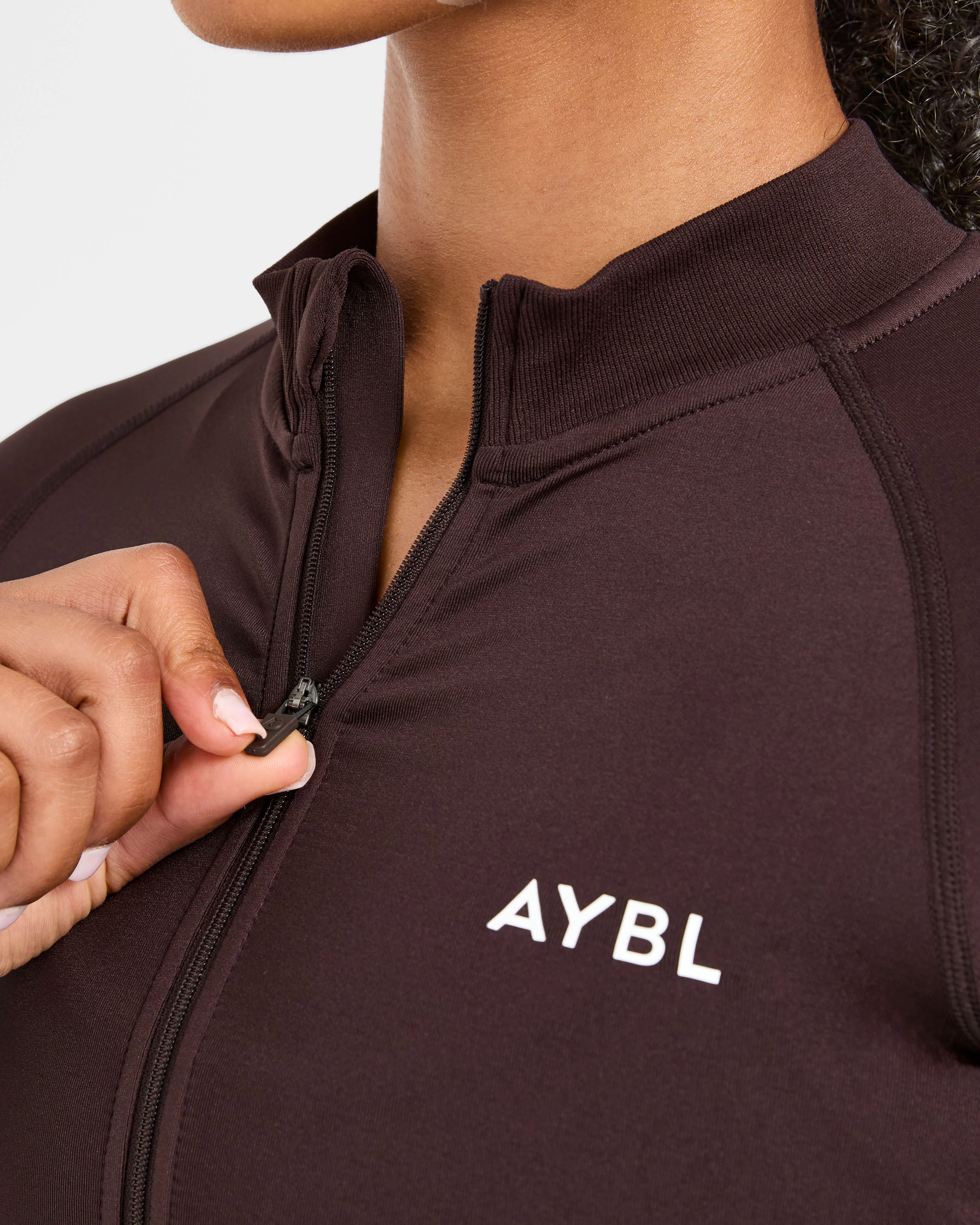Empower Seamless Full Zip Jacket - Cocoa Brun - Image 5