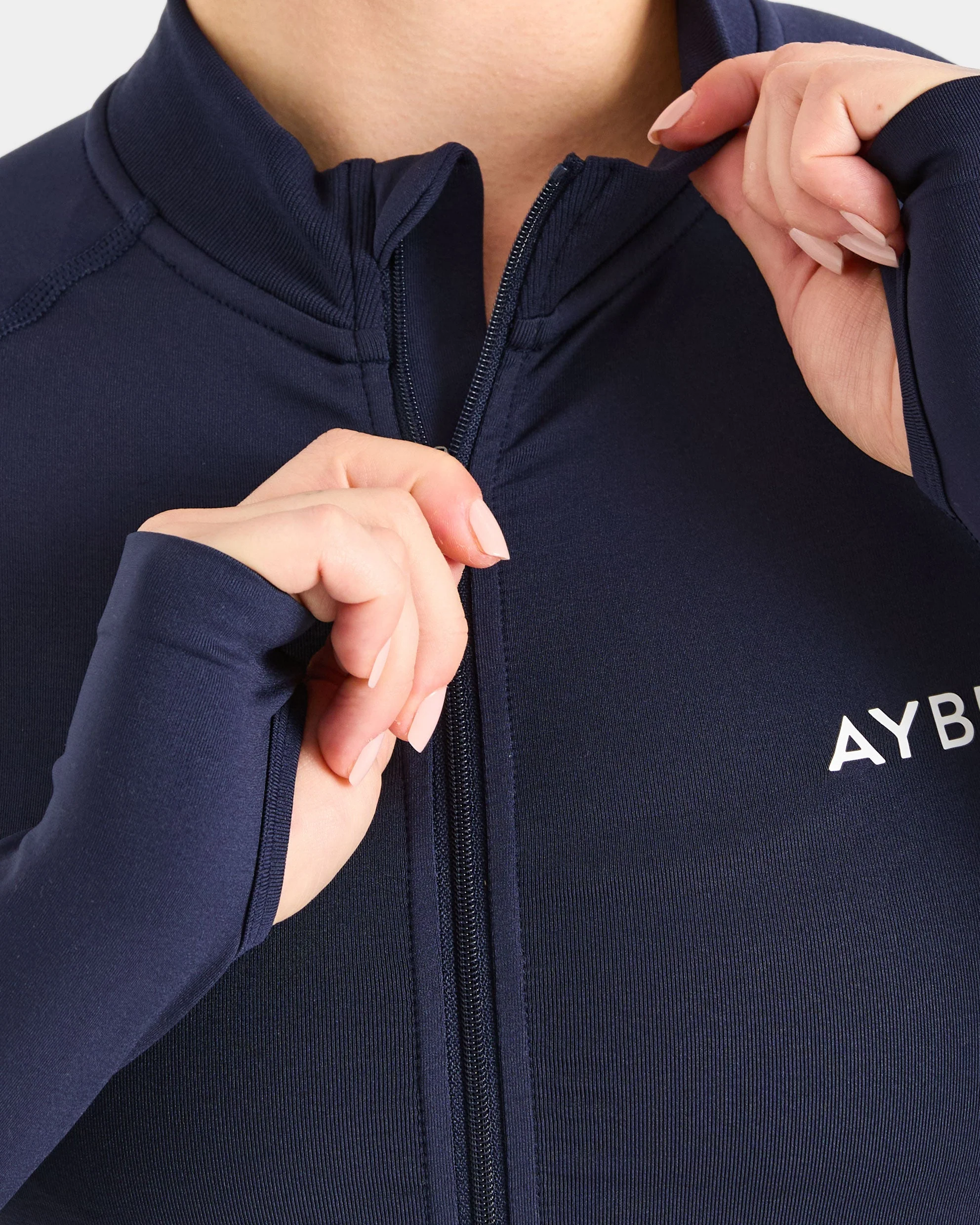 Empower Seamless Full Zip Jacket - Navy - Image 6