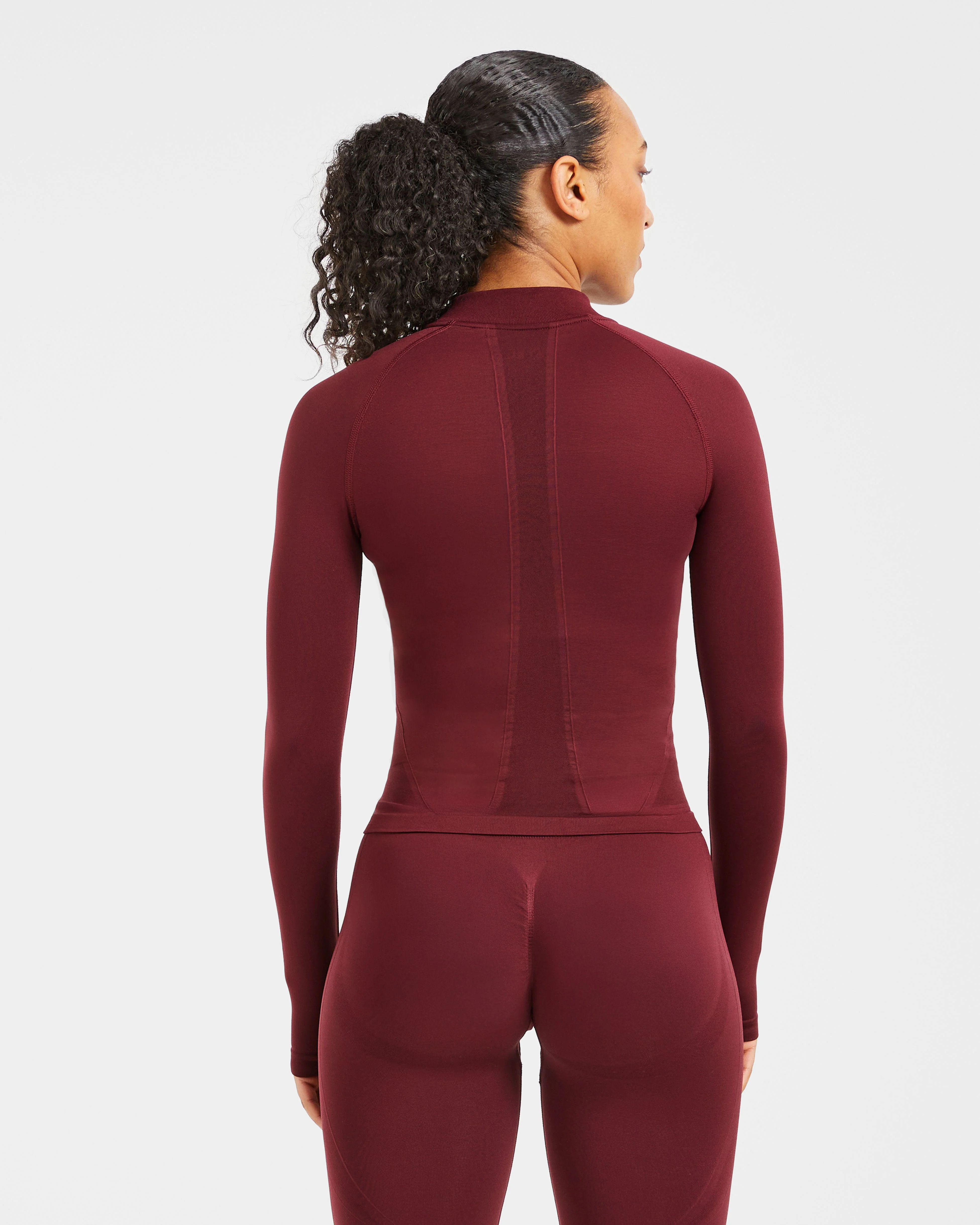 Empower Seamless Full Zip Jacket - Rouge Wine - Image 2