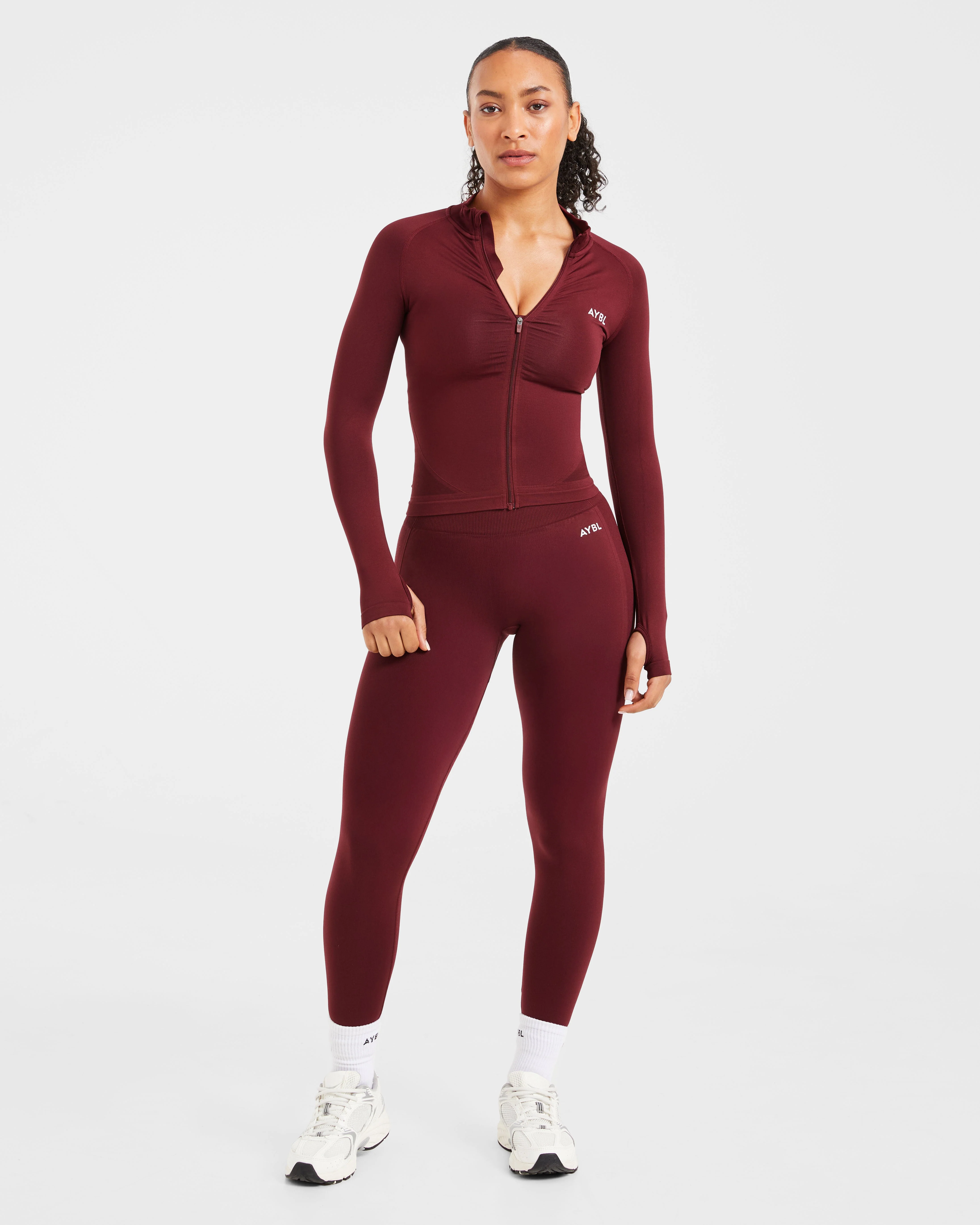Empower Seamless Full Zip Jacket - Rouge Wine - Image 3