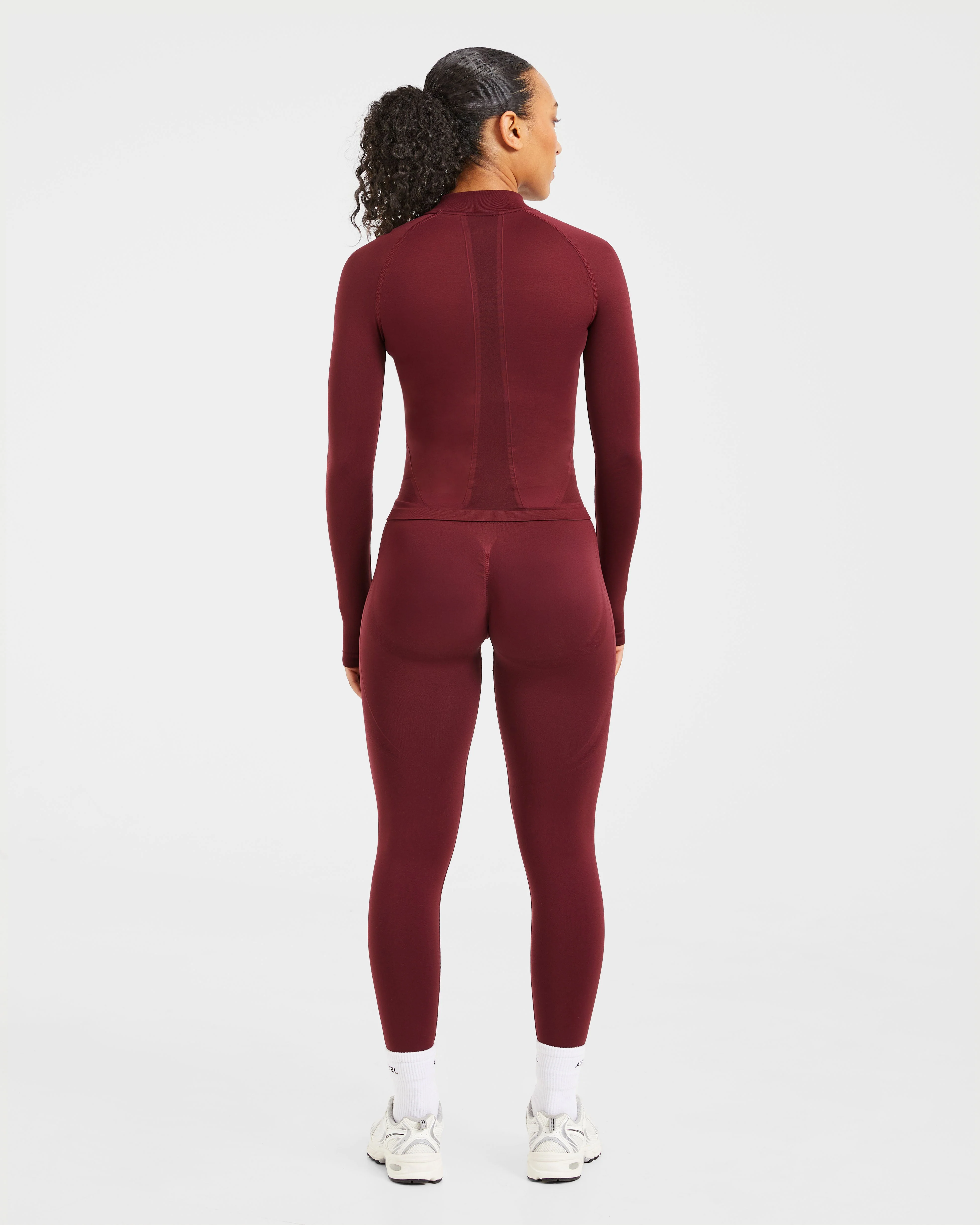 Empower Seamless Full Zip Jacket - Rouge Wine - Image 4