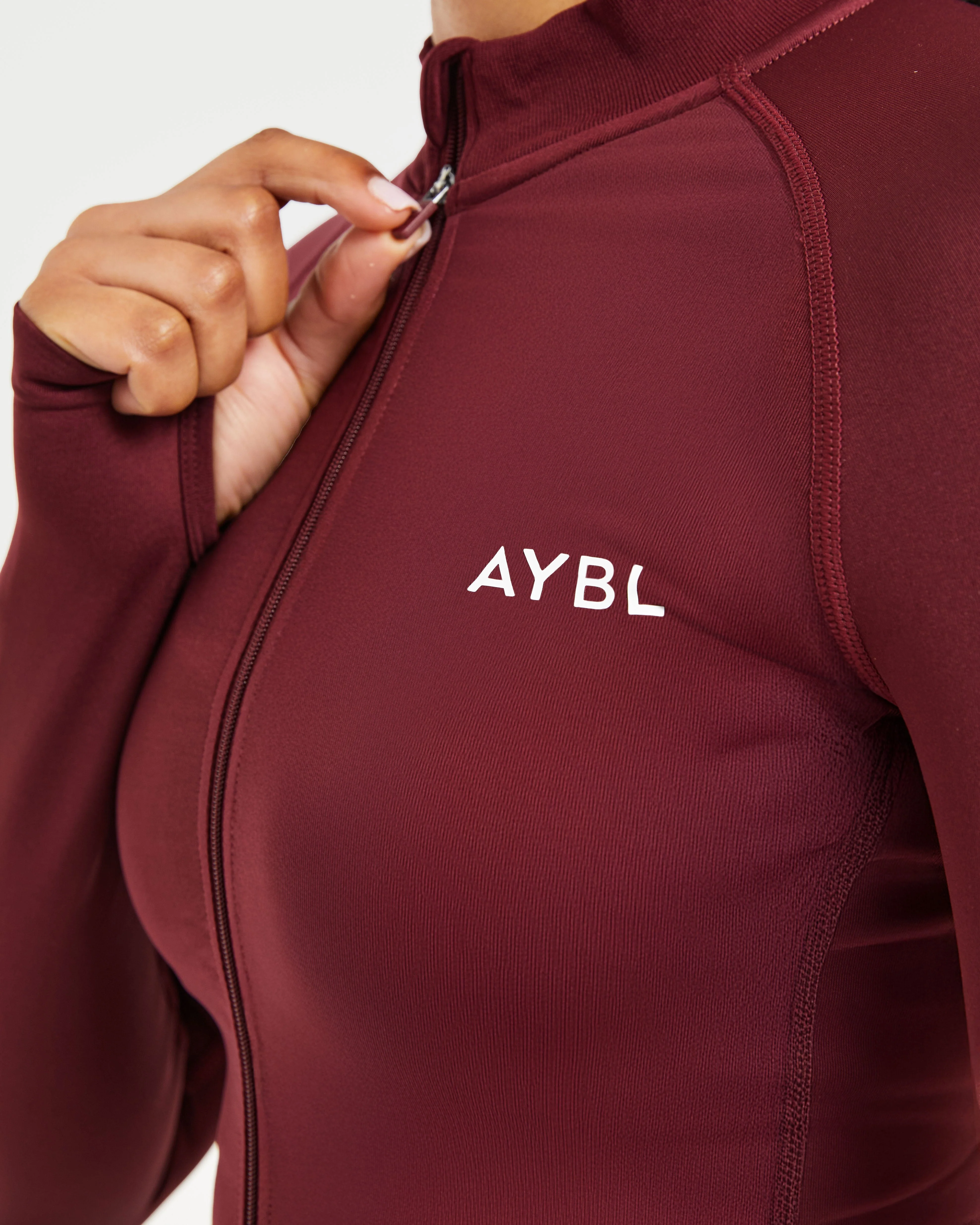 Empower Seamless Full Zip Jacket - Rouge Wine - Image 5