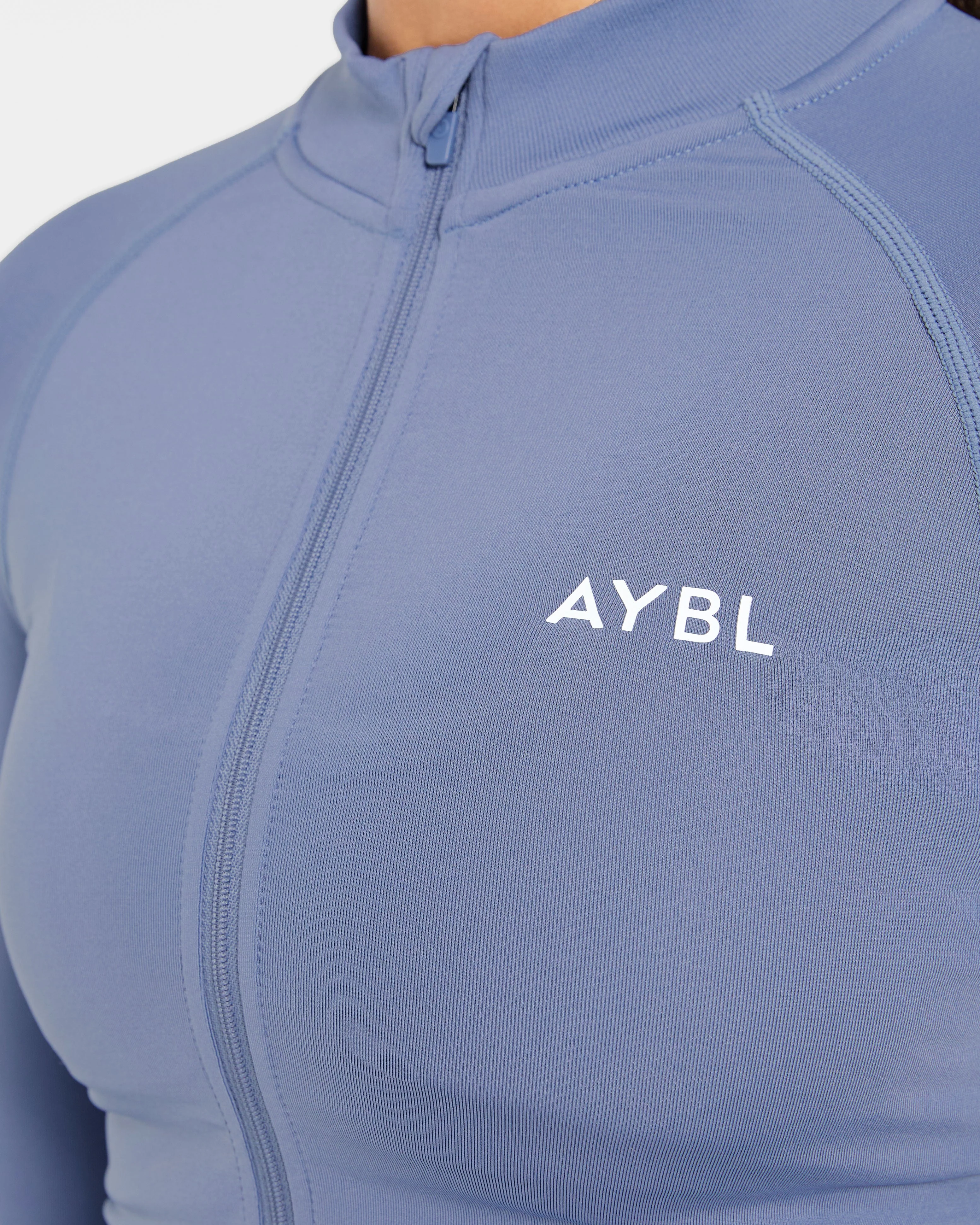 Empower Seamless Full Zip Jacket - Slate Bleu - Image 5