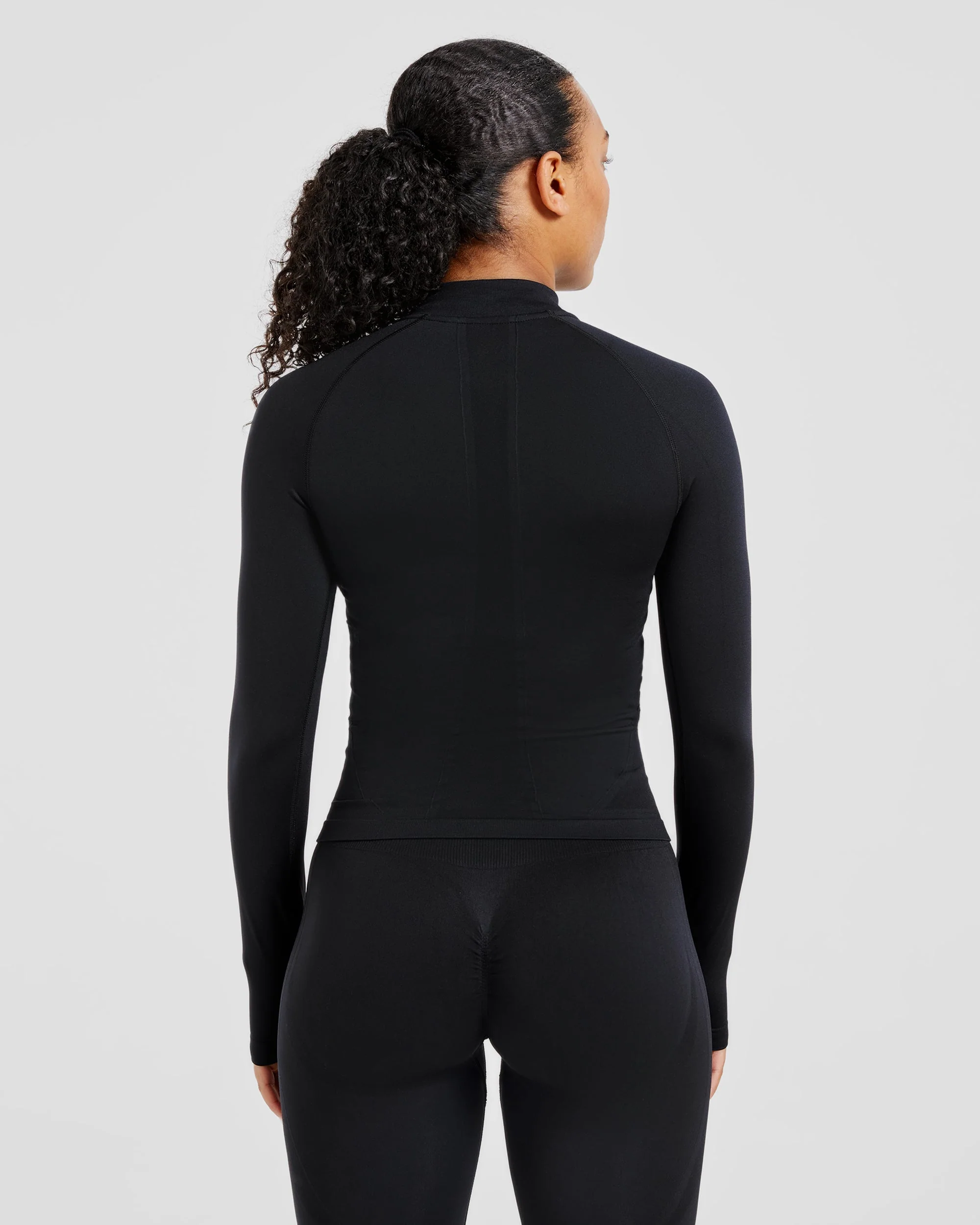Empower Seamless 1/2 Zip Jacket - Noir - Image 2