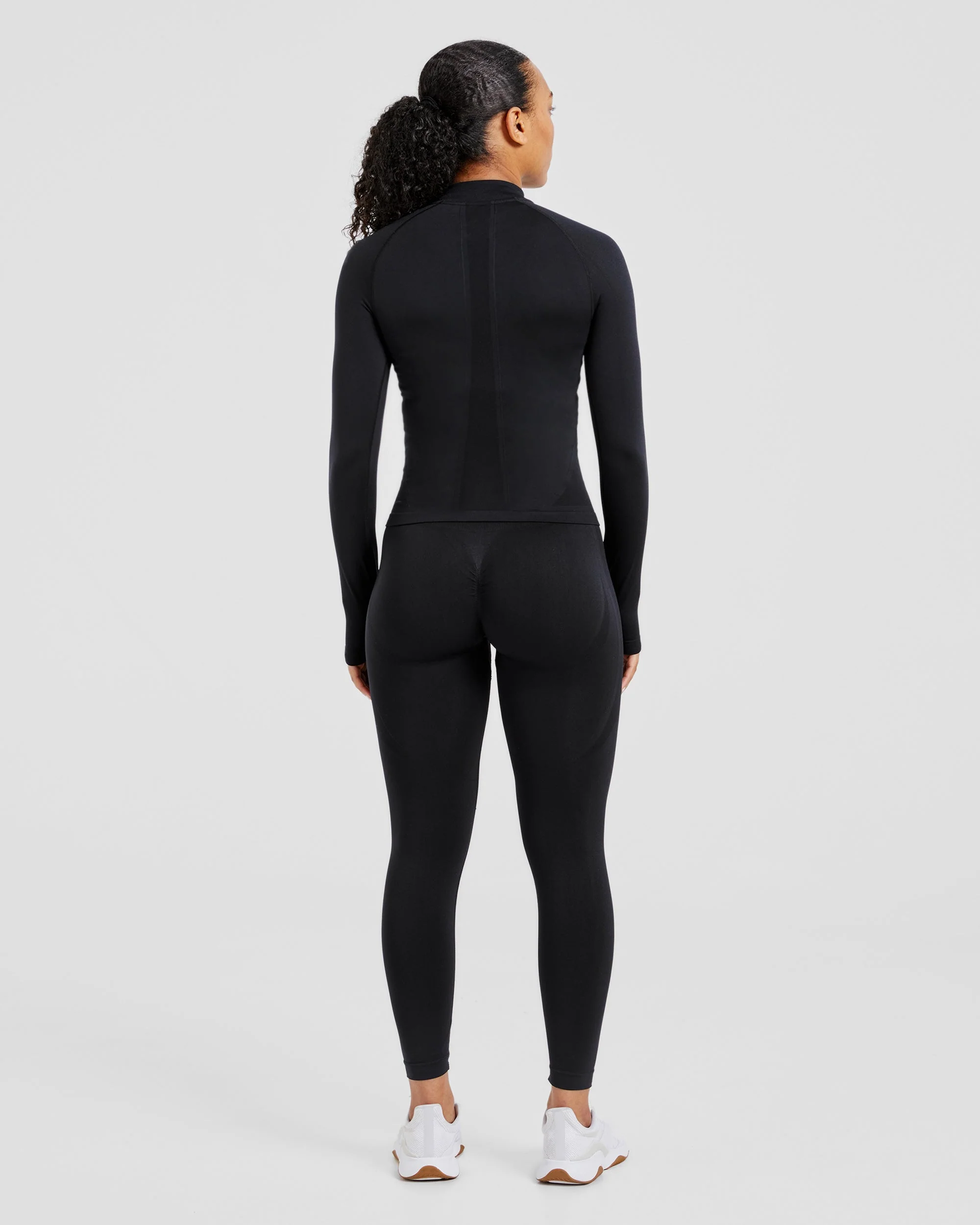 Empower Seamless 1/2 Zip Jacket - Noir - Image 4
