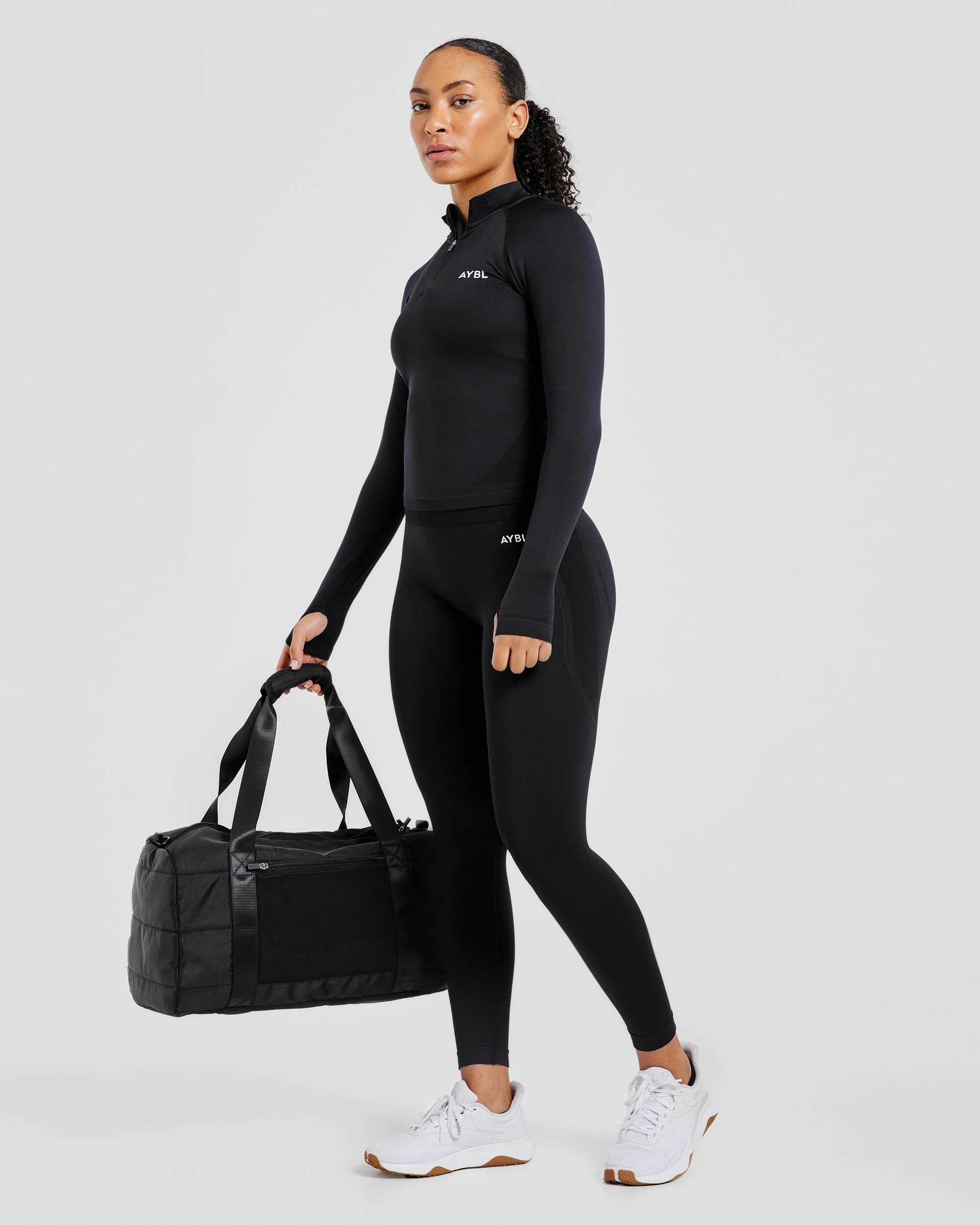 Empower Seamless 1/2 Zip Jacket - Noir - Image 8