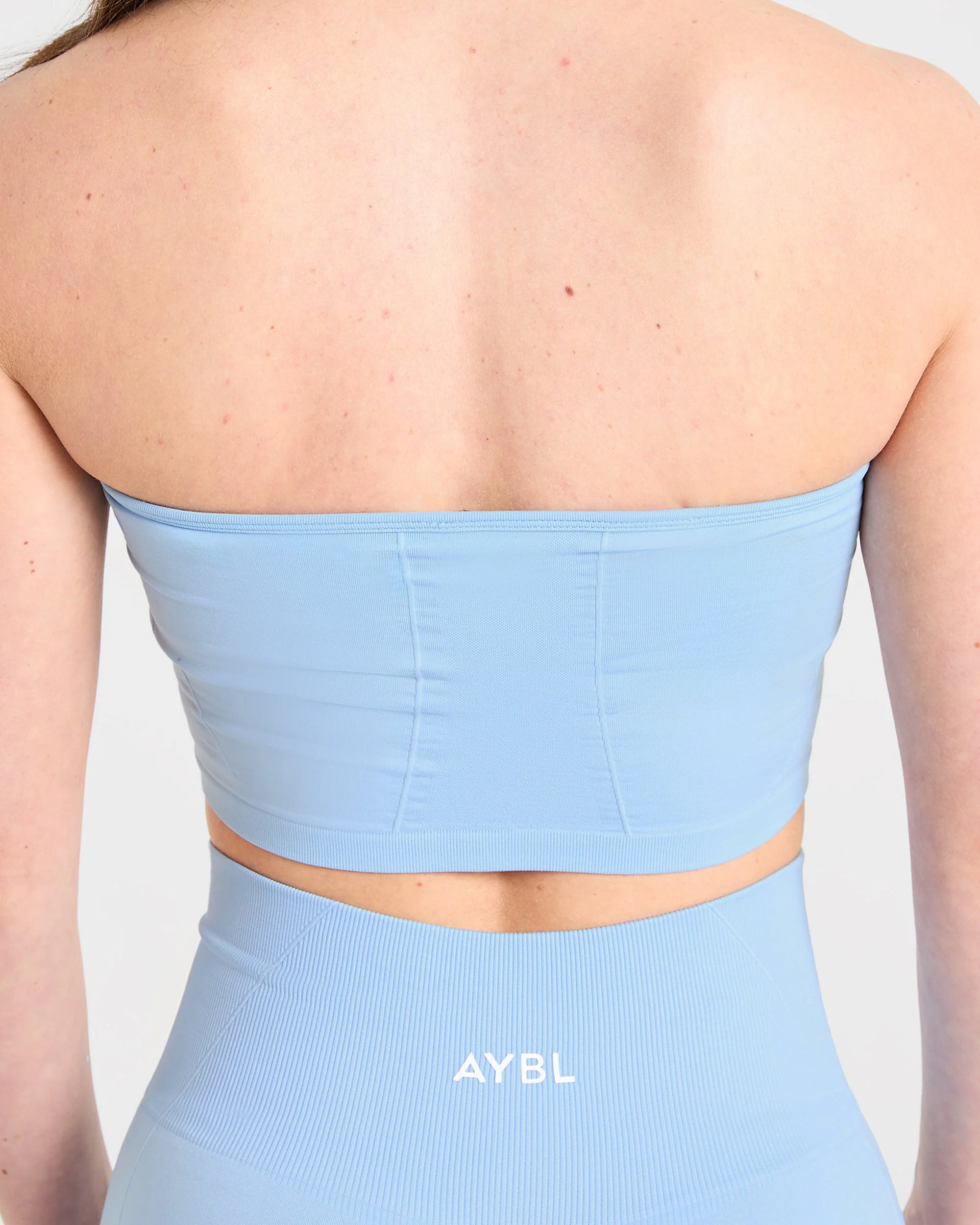Empower Seamless Halterneck Crop Top - Sky Bleu - Image 6