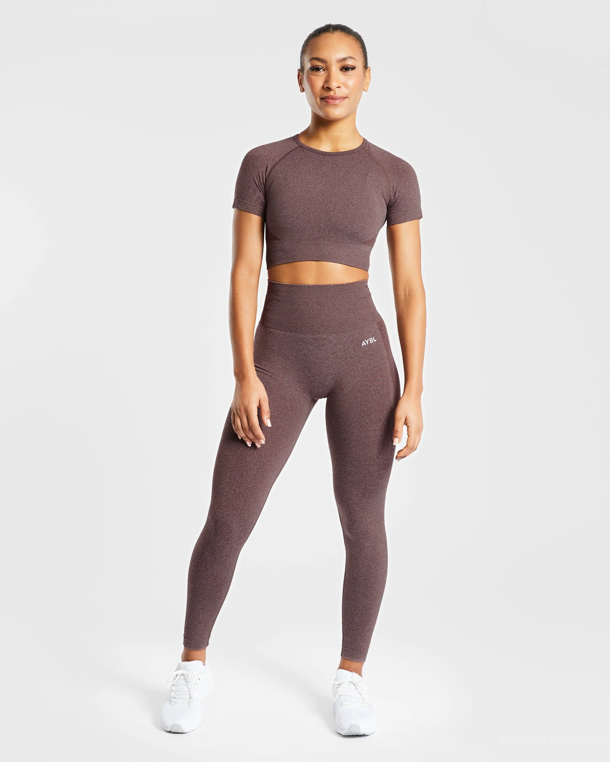 Empower Seamless Leggings - Marron Marl - Image 3