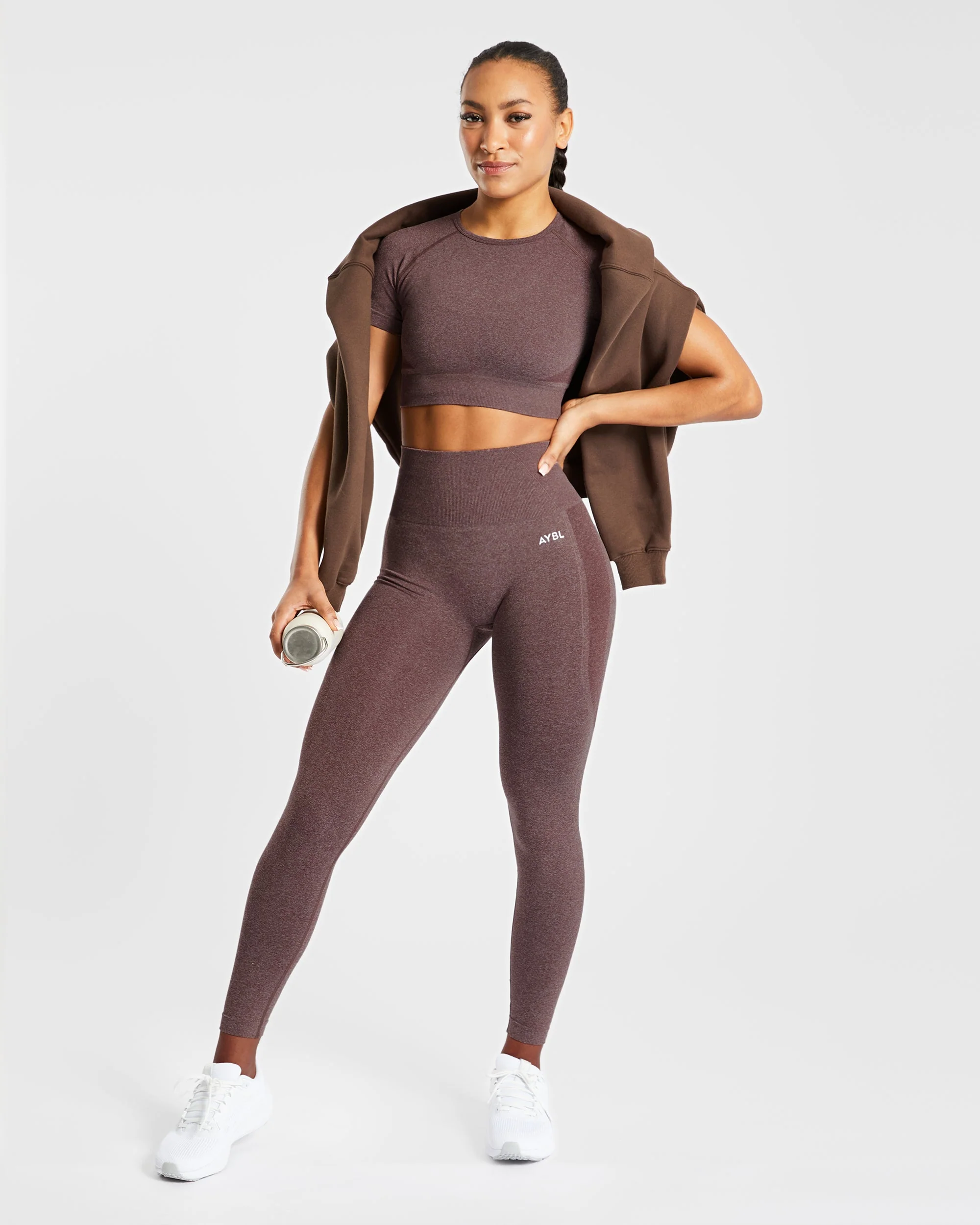 Empower Seamless Leggings - Marron Marl - Image 7
