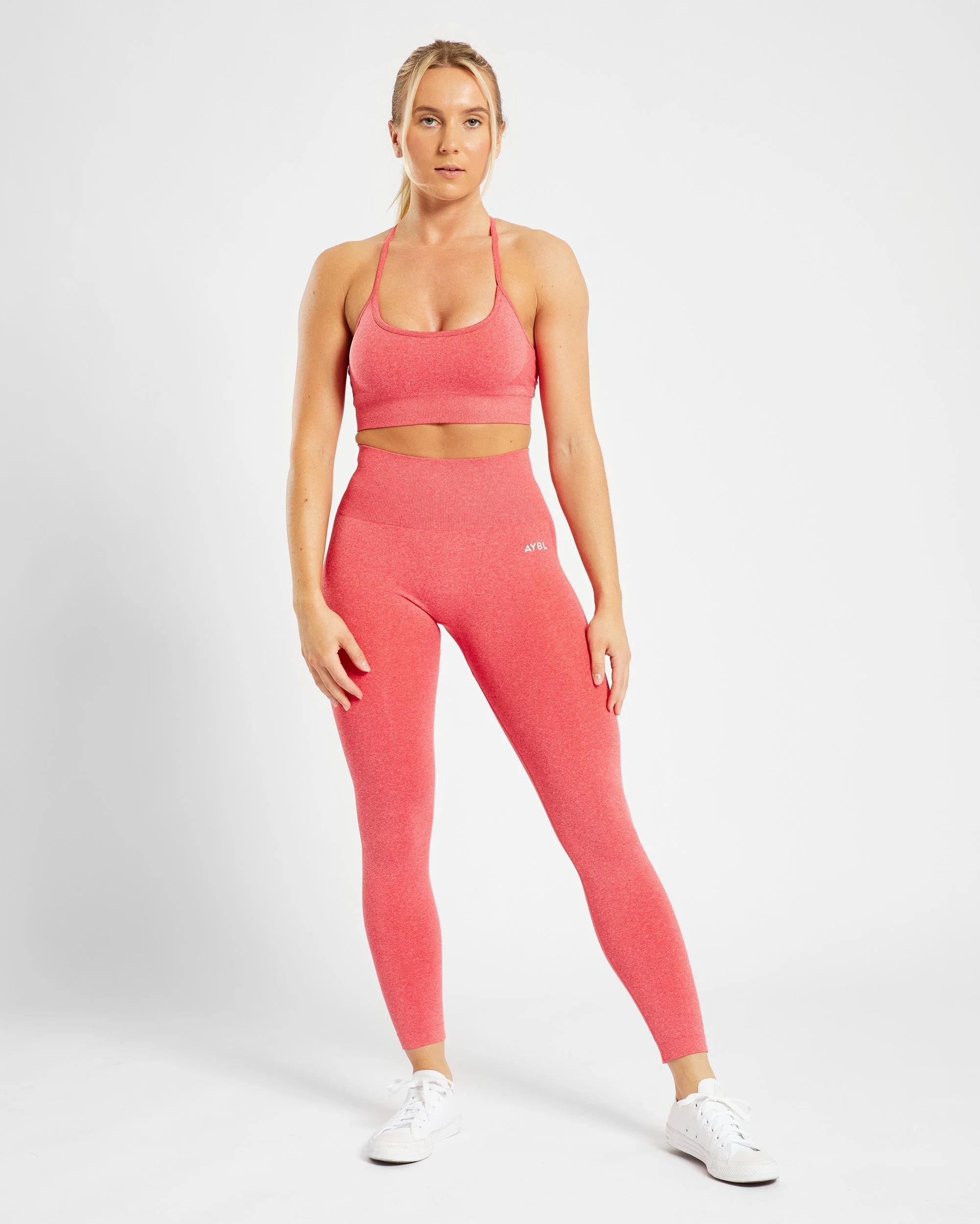Empower Seamless Leggings - Coral Rouge Marl - Image 3