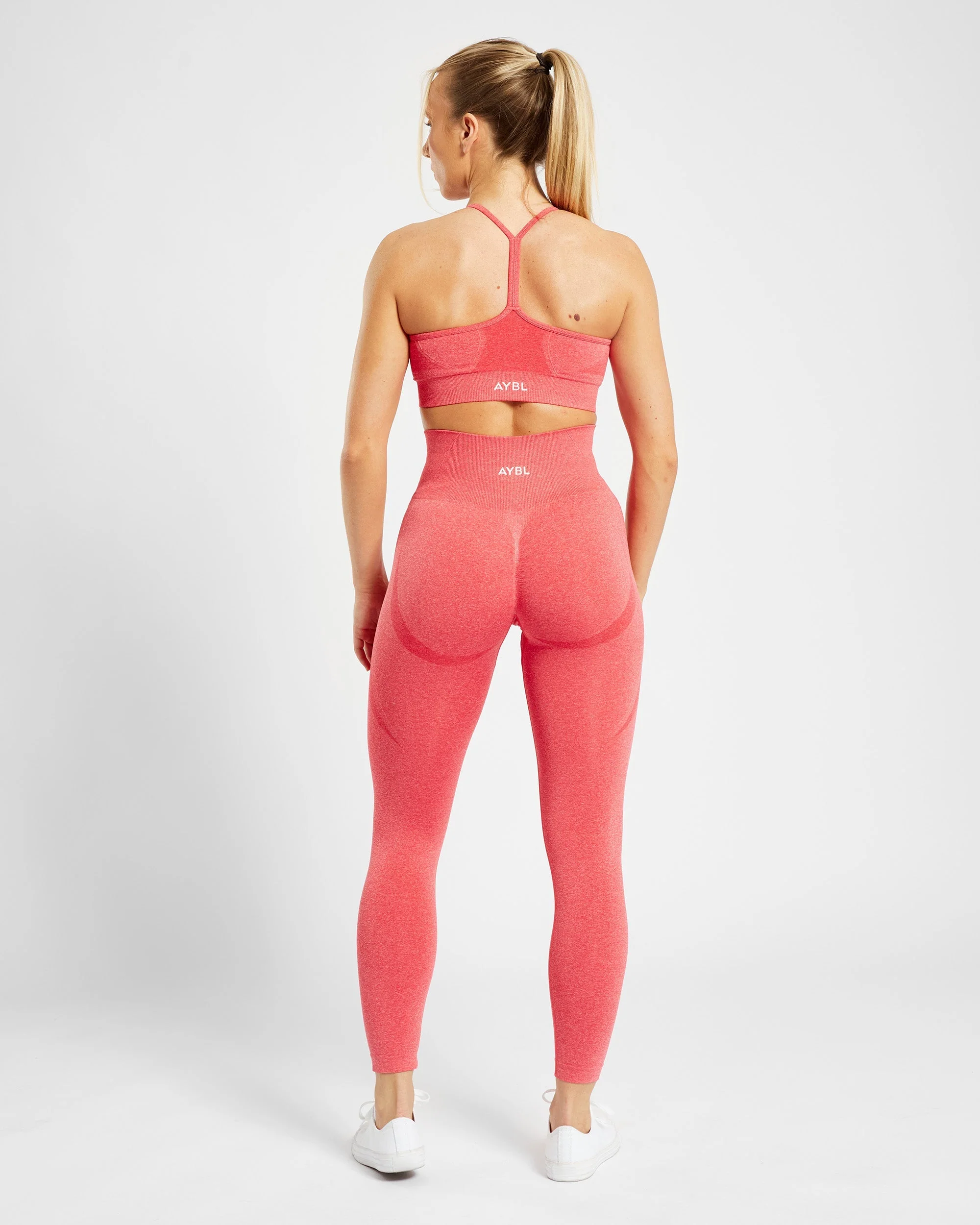 Empower Seamless Leggings - Coral Rouge Marl - Image 4