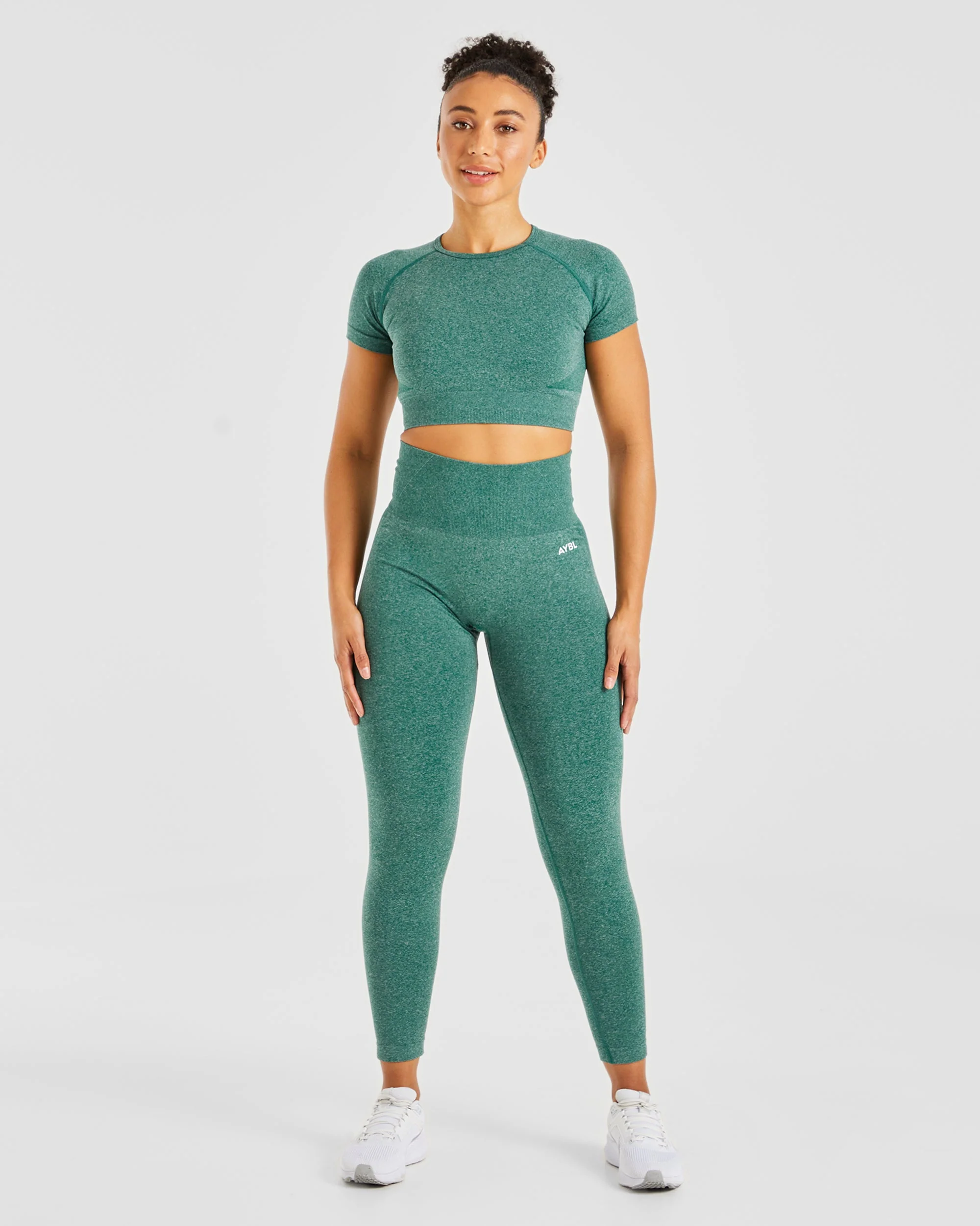 Empower Seamless Leggings - Forest Vert Marl - Image 3