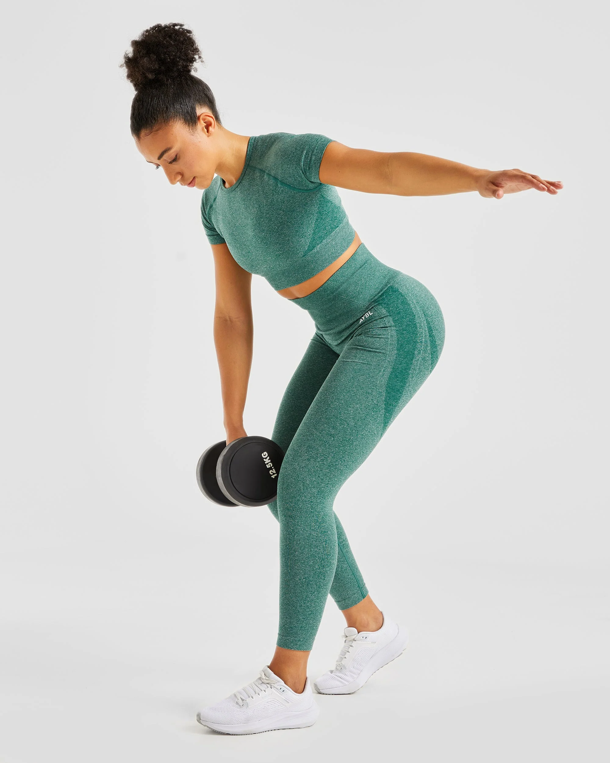 Empower Seamless Leggings - Forest Vert Marl - Image 7