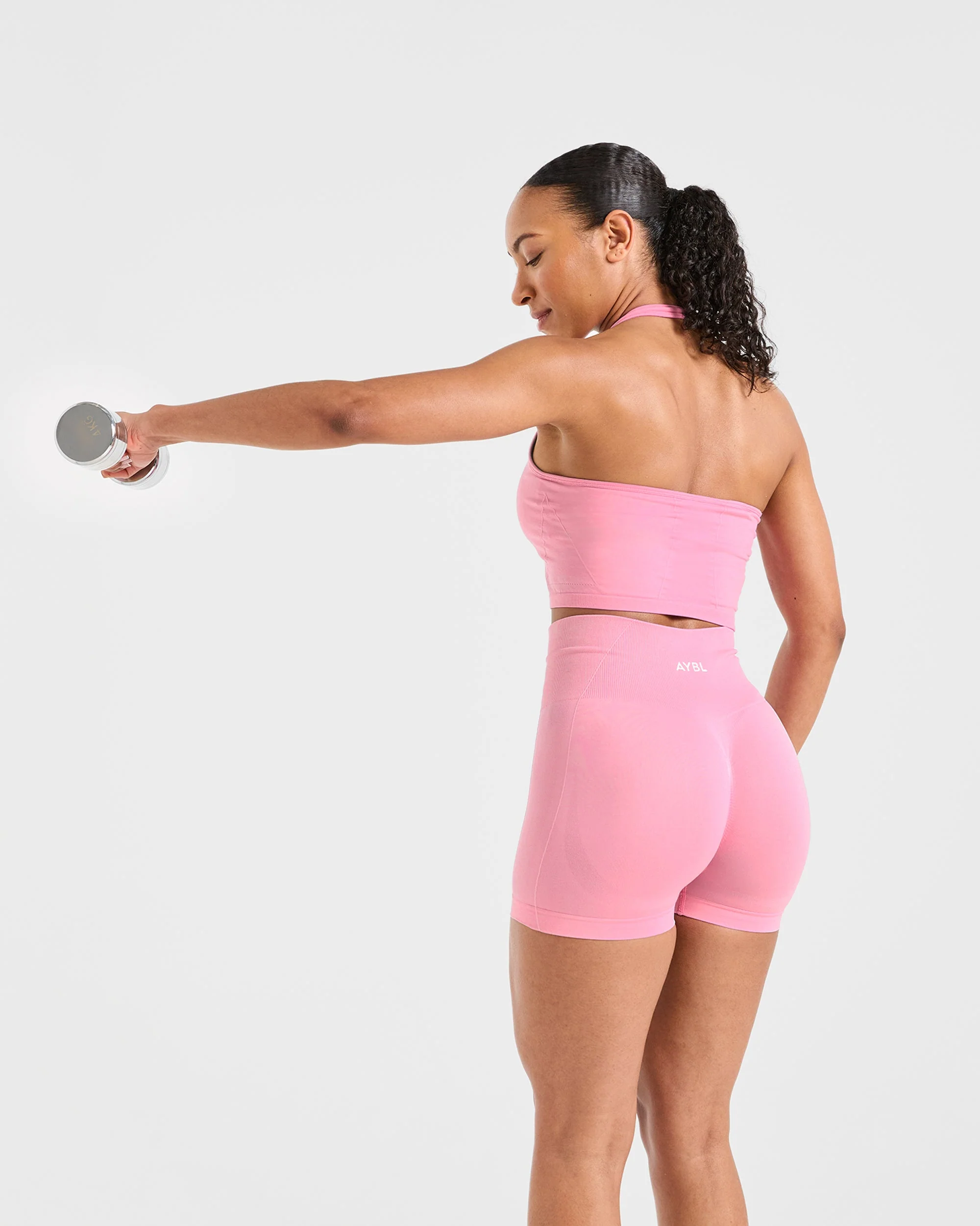 Empower Seamless Shorts - Baby Rose - Image 8