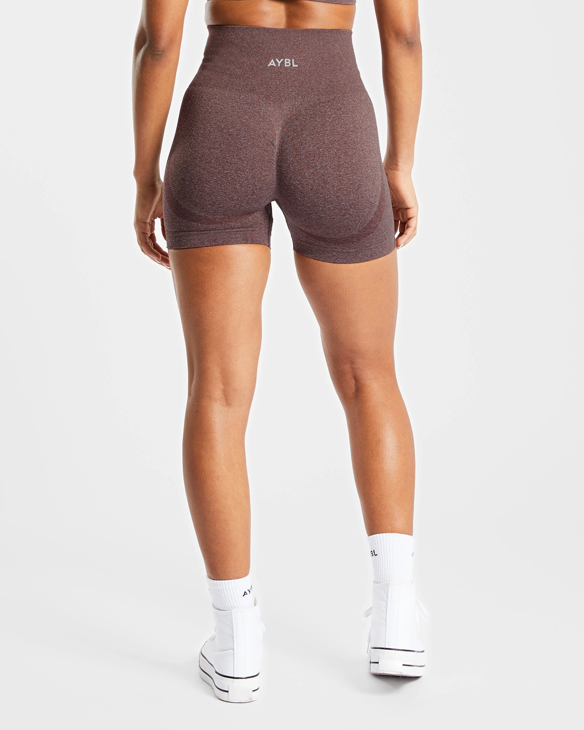 Empower Seamless Shorts - Marron Marl - Image 2