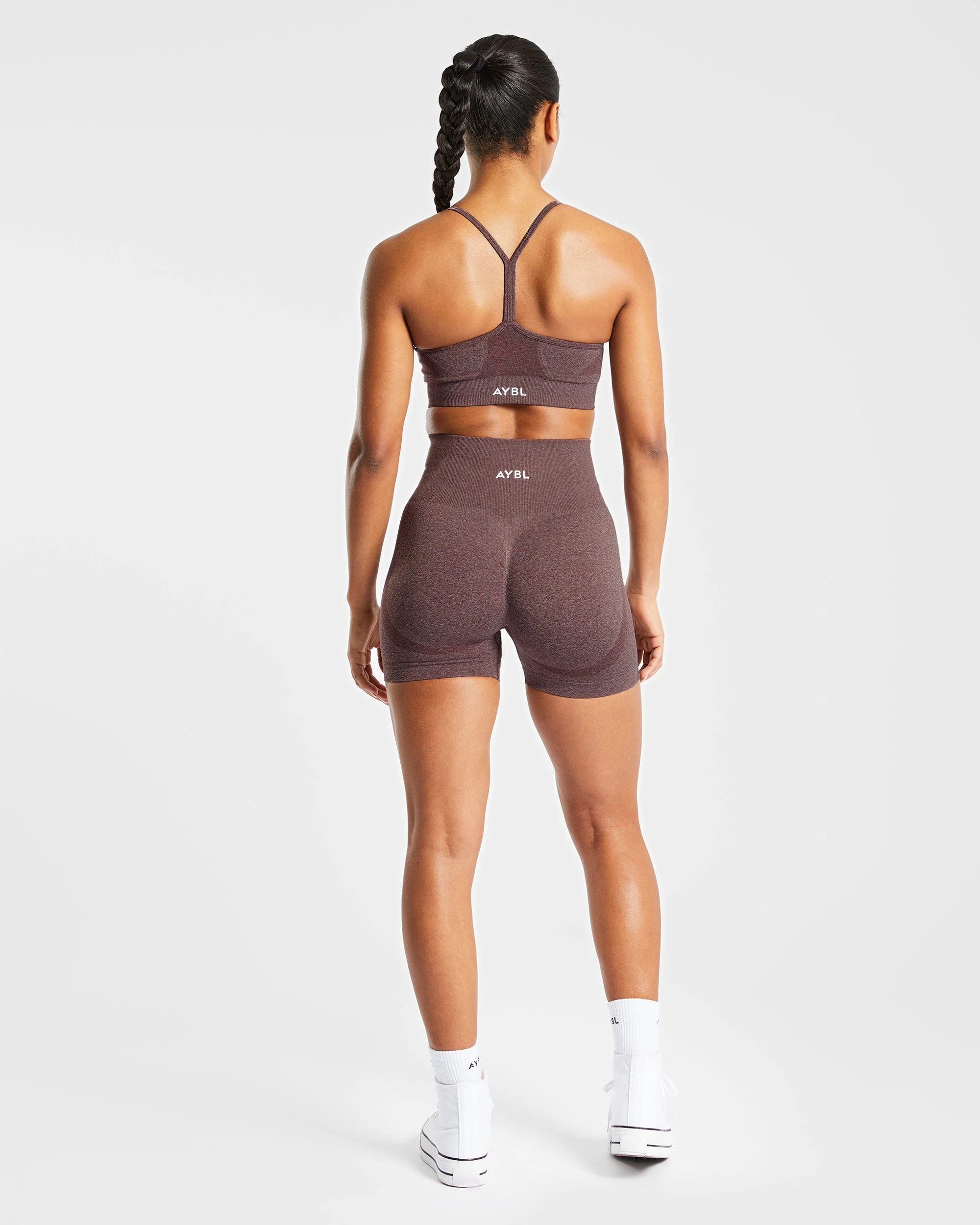 Empower Seamless Shorts - Marron Marl - Image 4