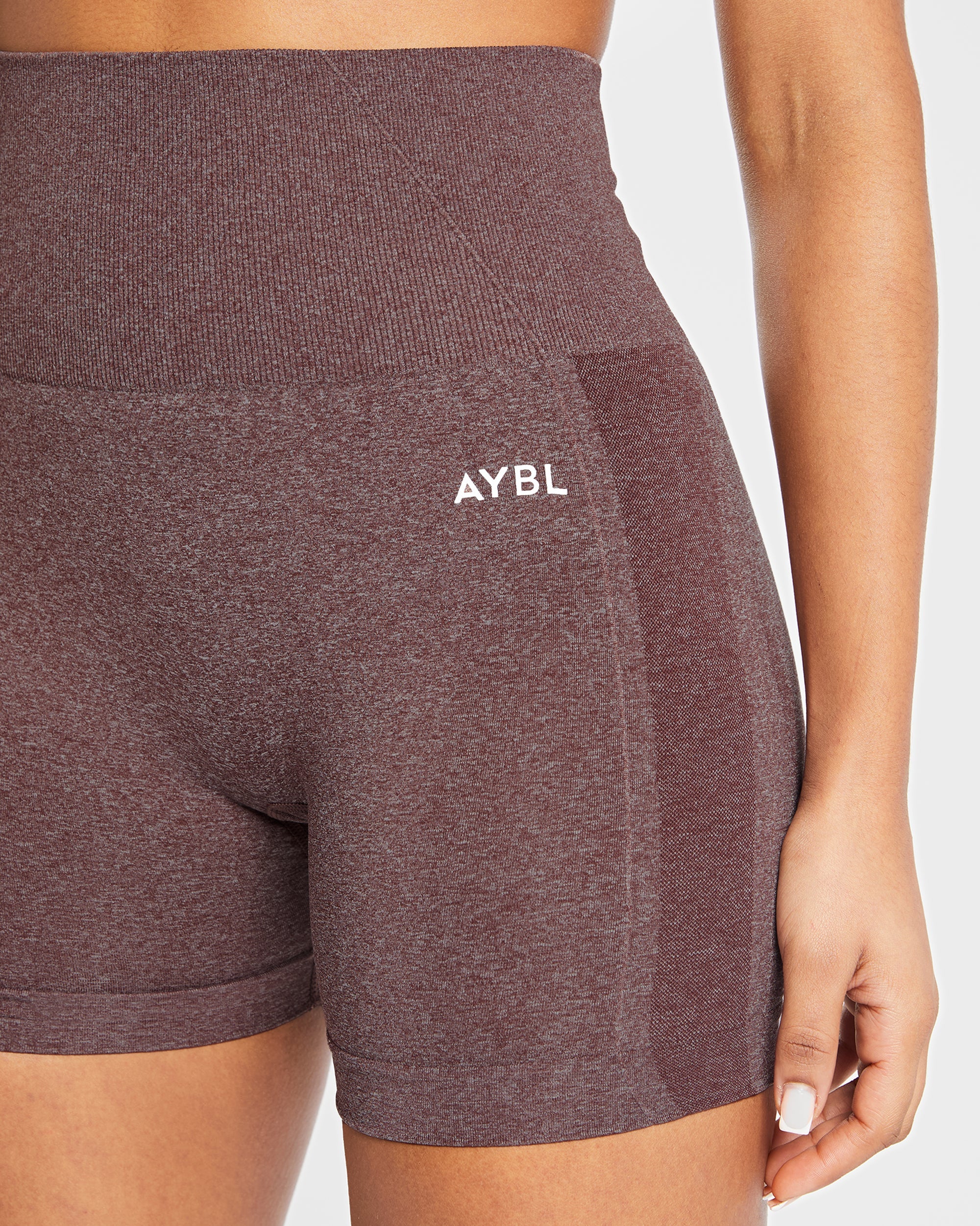Empower Seamless Shorts - Marron Marl - Image 5