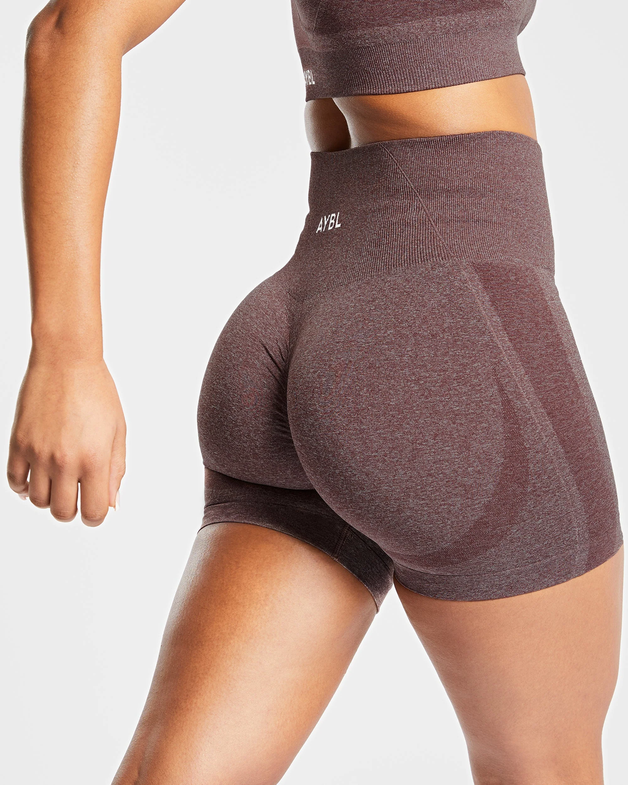 Empower Seamless Shorts - Marron Marl - Image 6