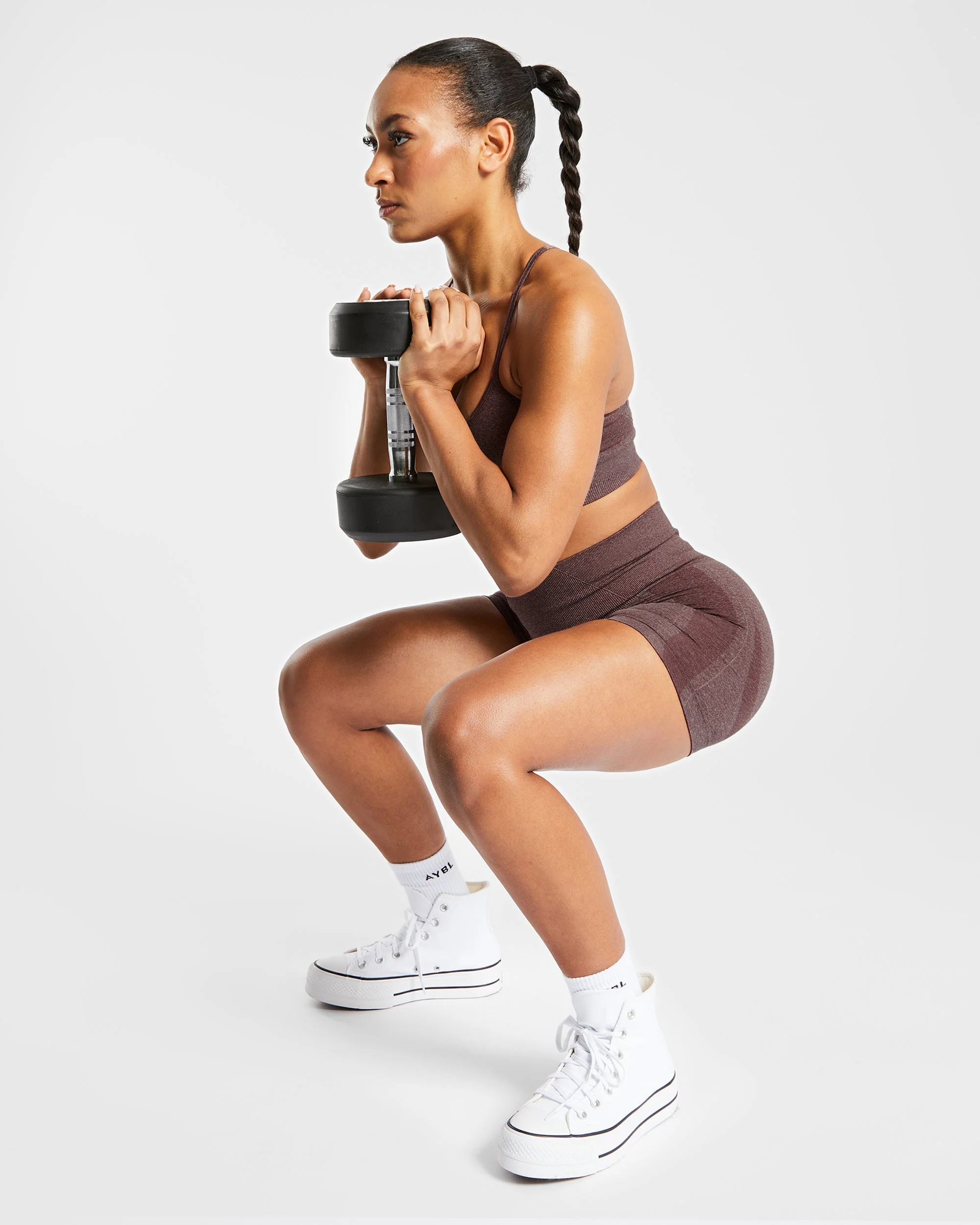 Empower Seamless Shorts - Marron Marl - Image 8