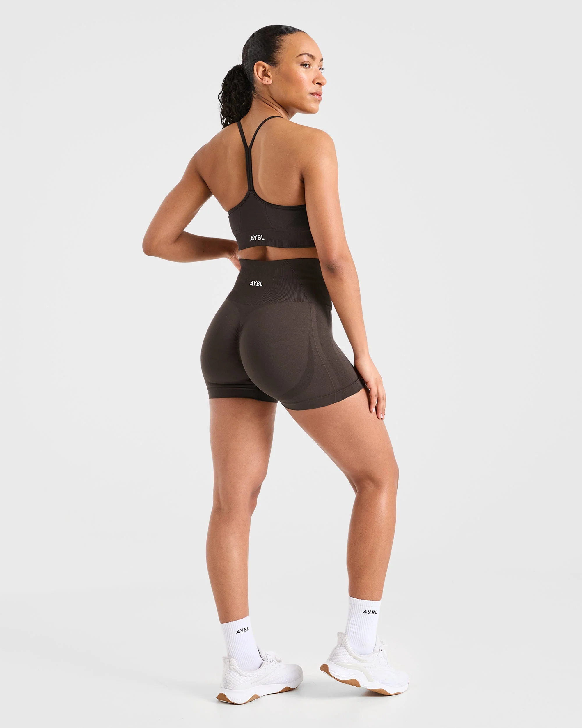 Empower Seamless Shorts - Cocoa Marron - Image 4