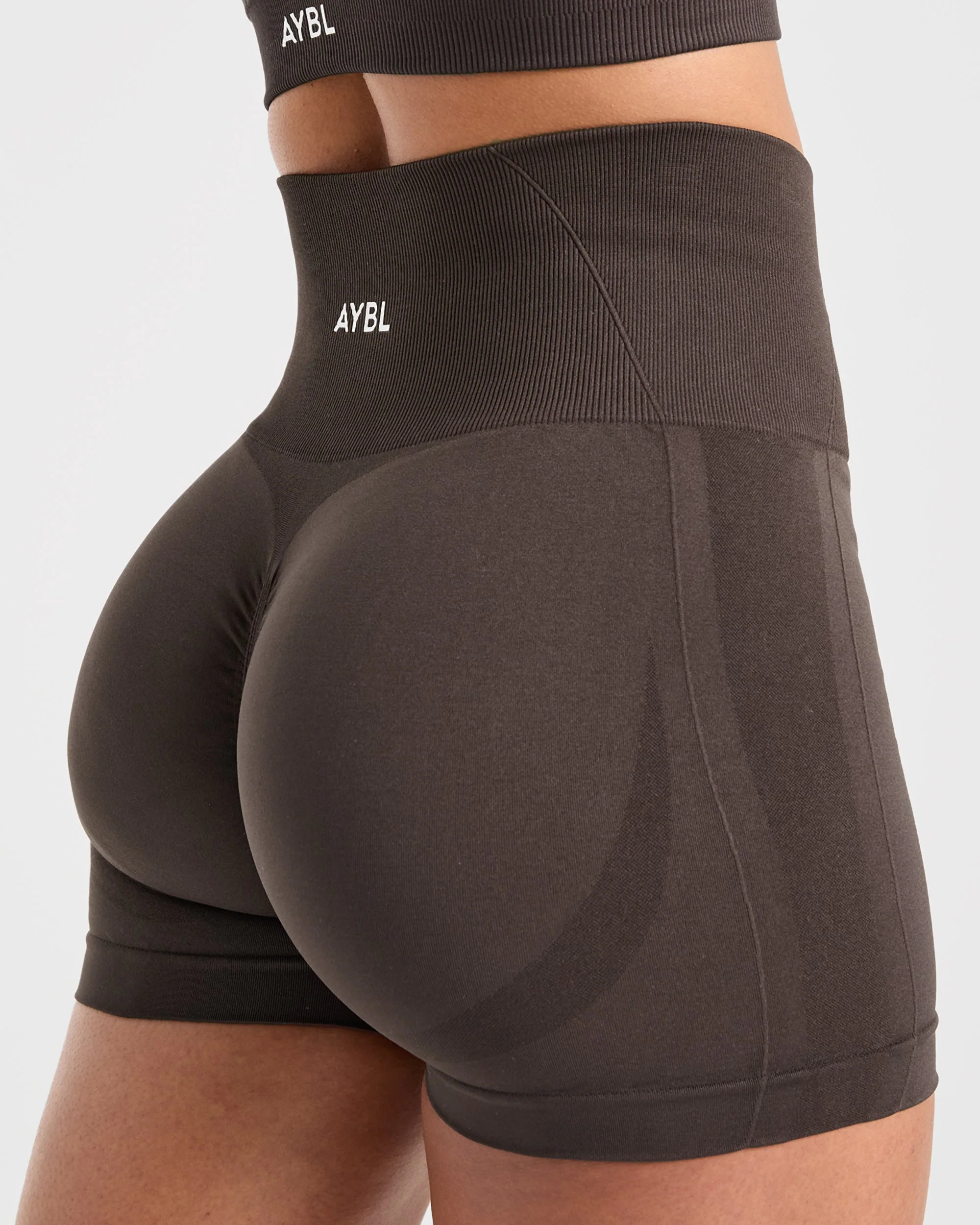 Empower Seamless Shorts - Cocoa Marron - Image 6