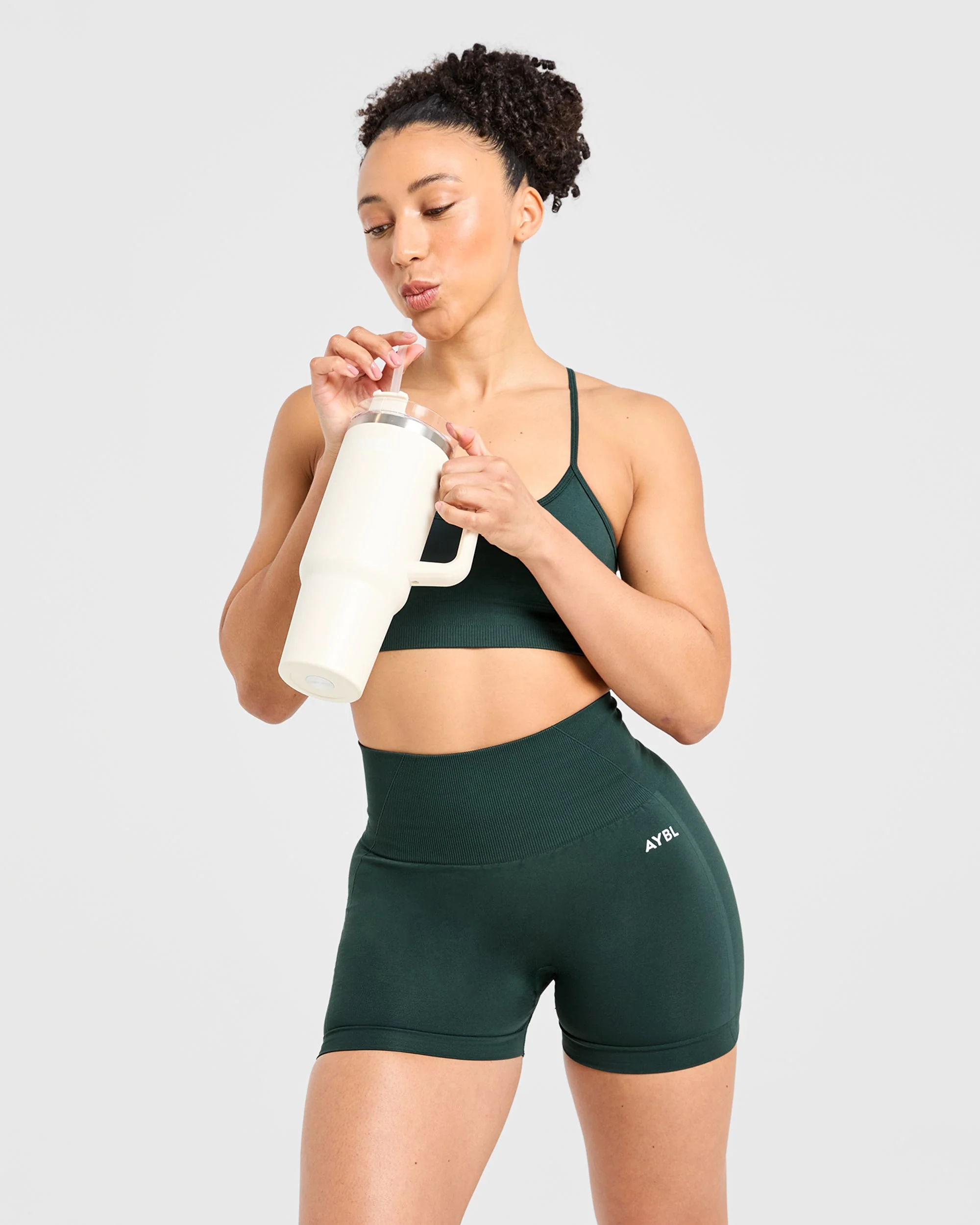 Empower Seamless Shorts - Dark Vert - Image 8
