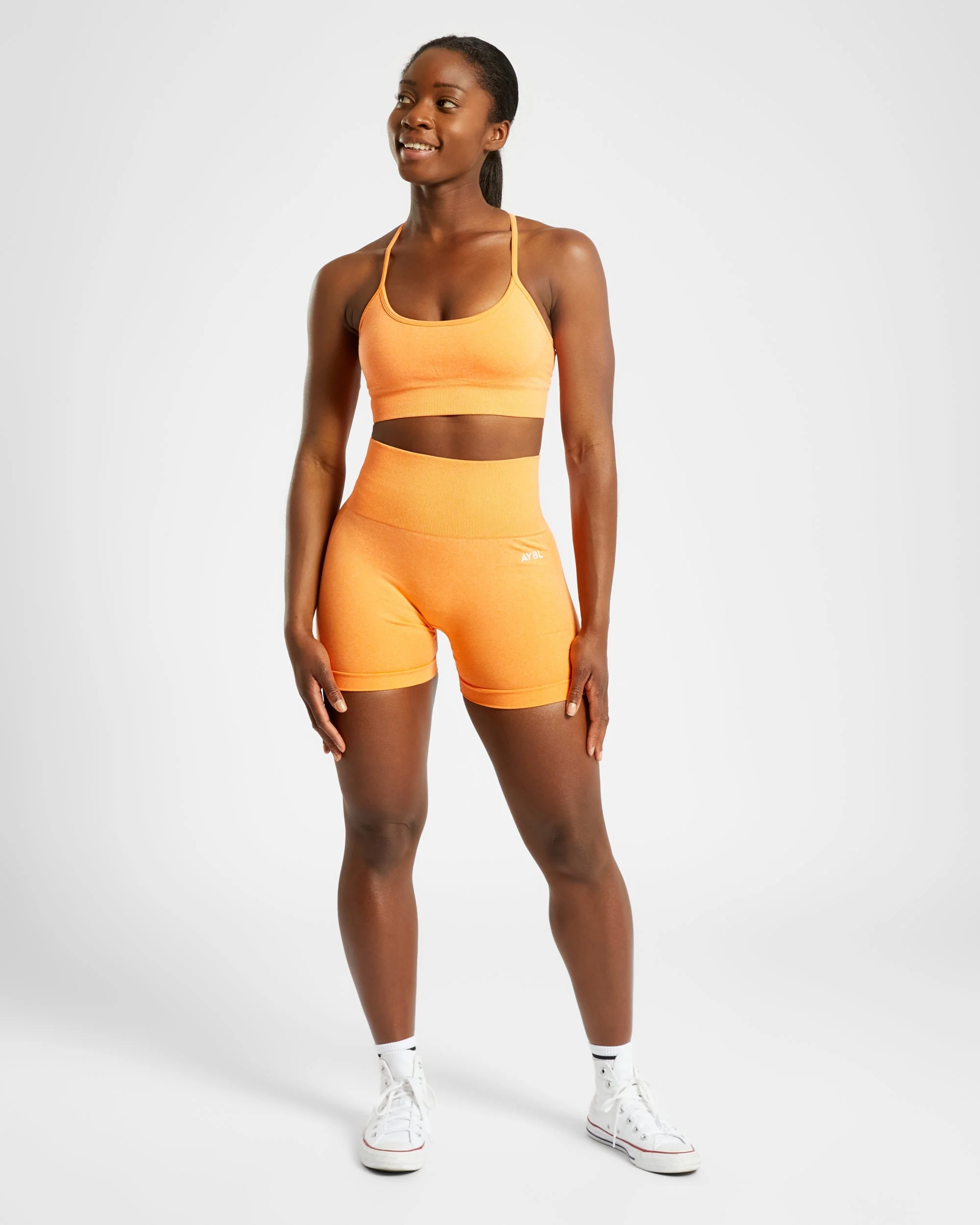 Empower Seamless Shorts - Orange Marl - Image 3