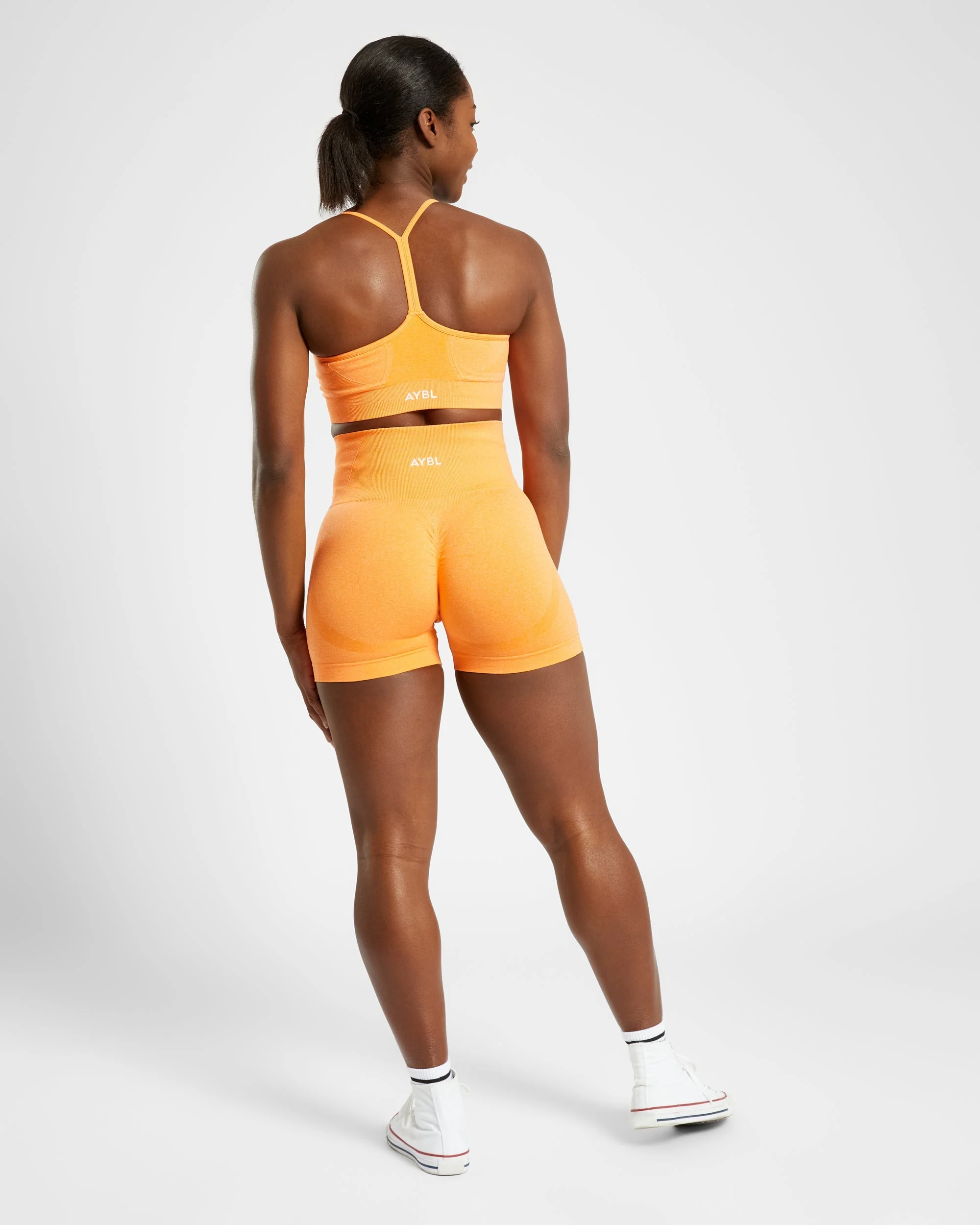 Empower Seamless Shorts - Orange Marl - Image 4