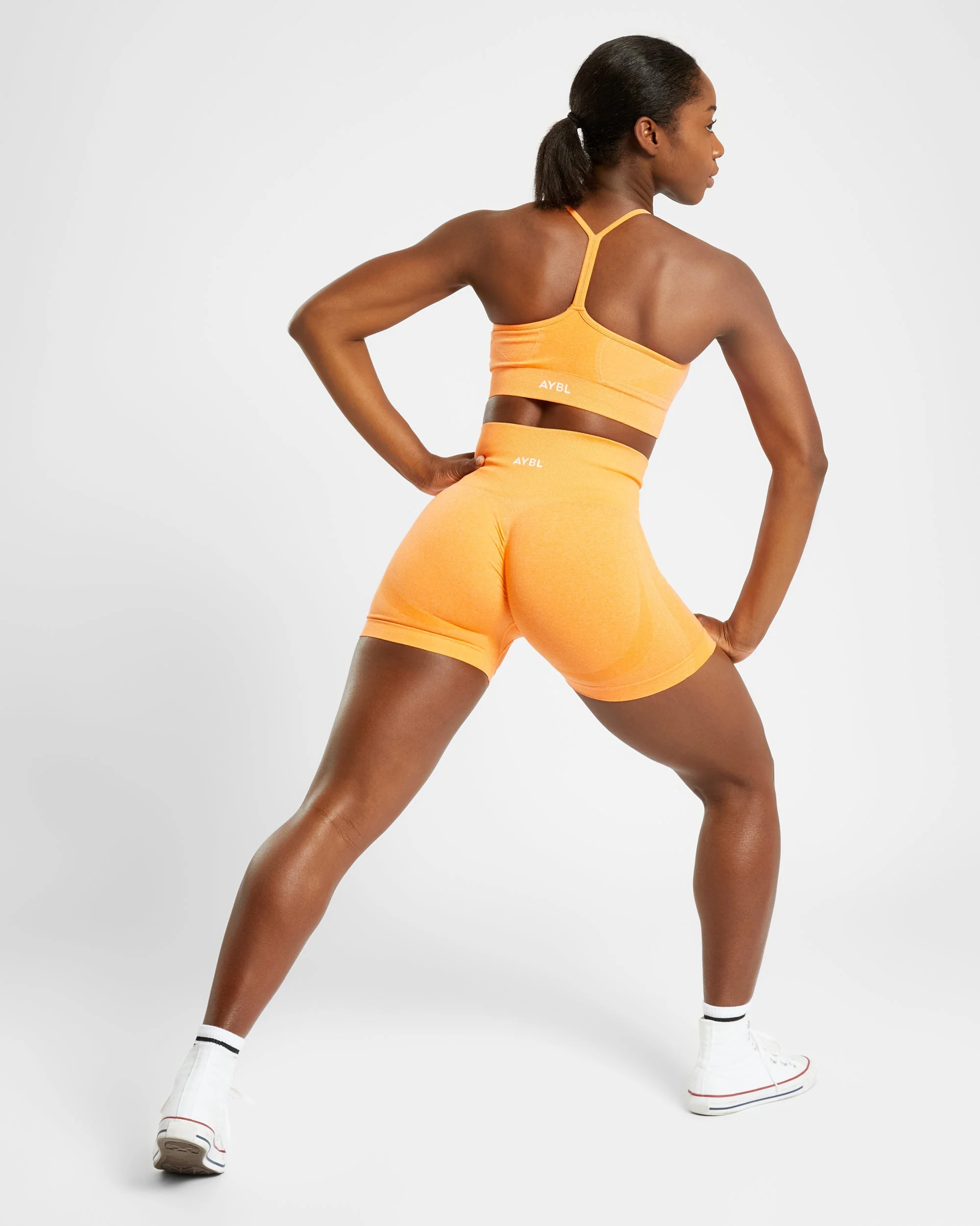 Empower Seamless Shorts - Orange Marl - Image 7