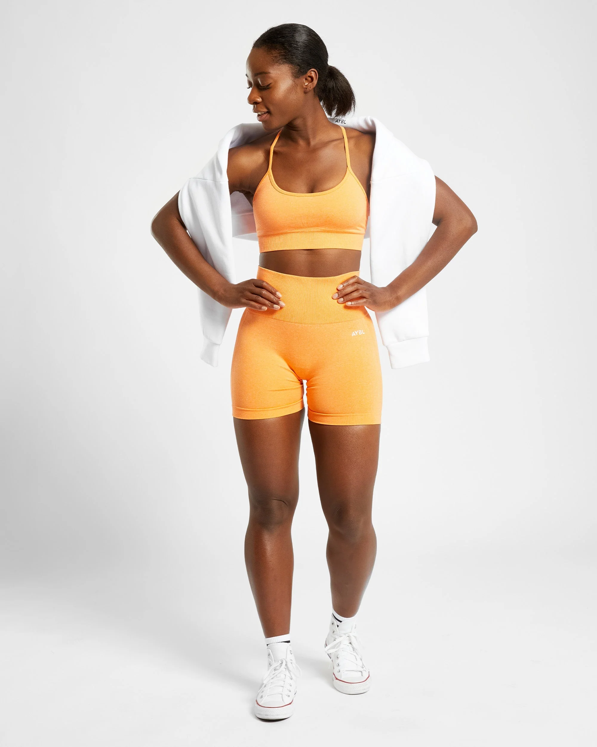 Empower Seamless Shorts - Orange Marl - Image 8