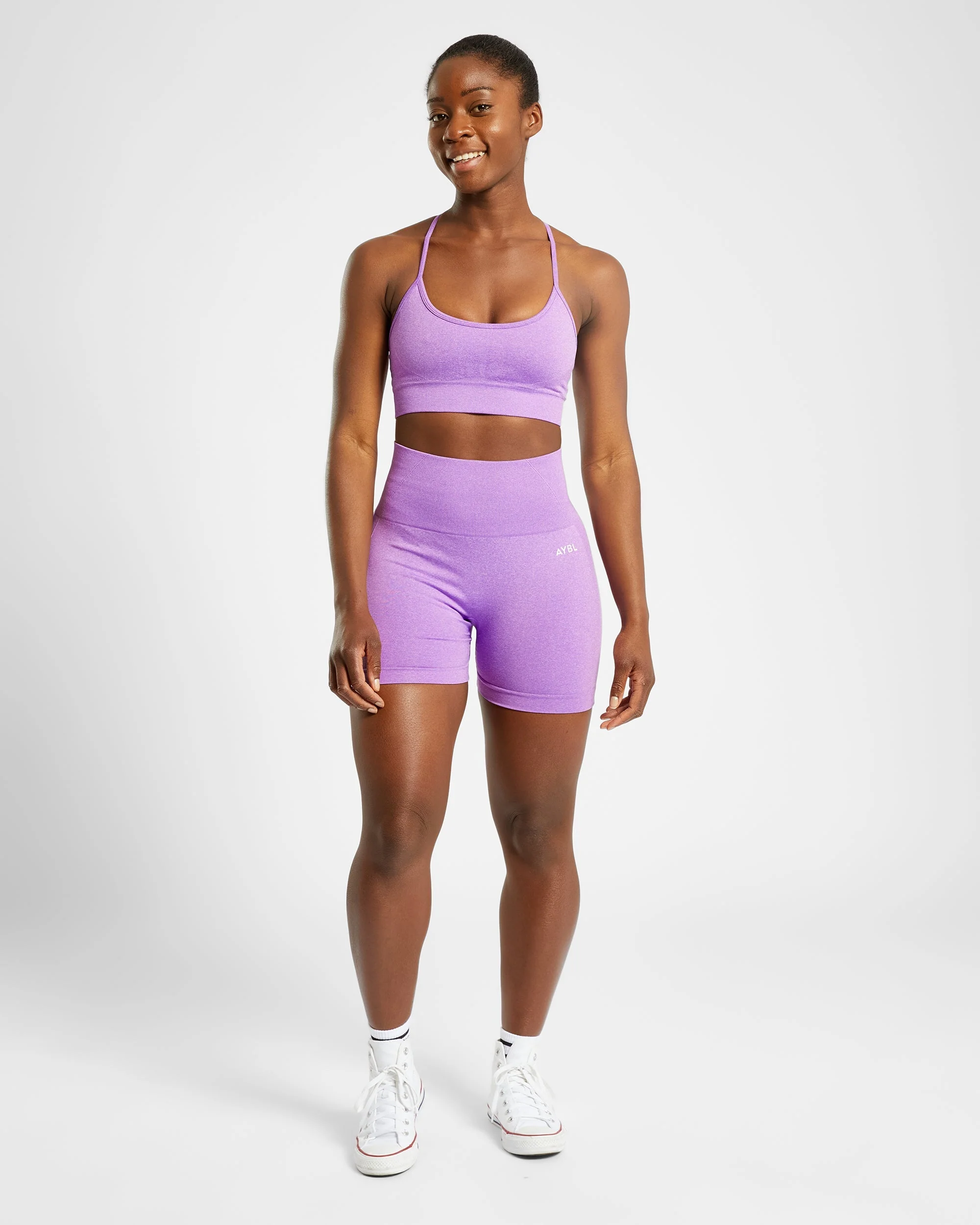 Empower Seamless Shorts - Violet Marl - Image 3