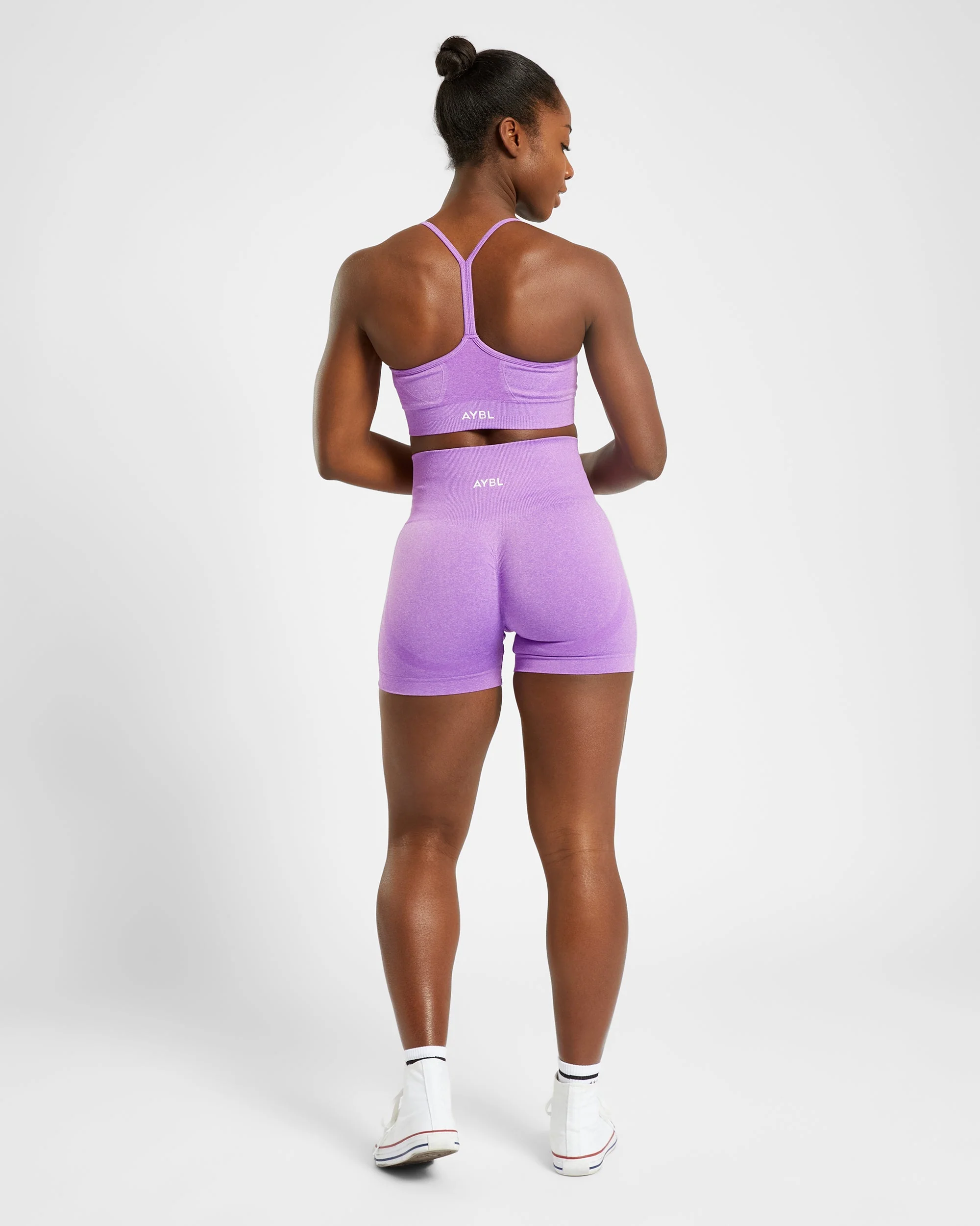 Empower Seamless Shorts - Violet Marl - Image 4