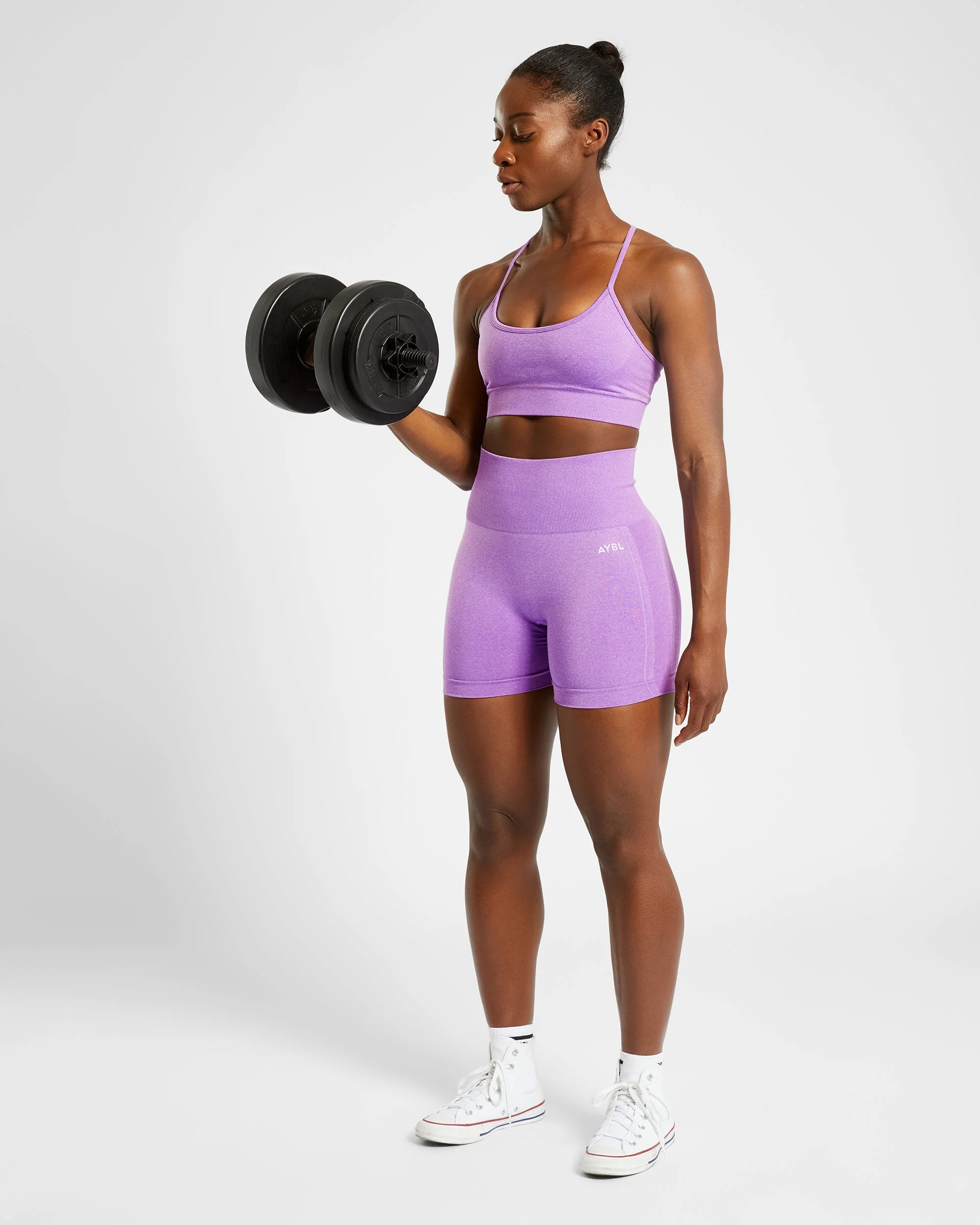 Empower Seamless Shorts - Violet Marl - Image 7