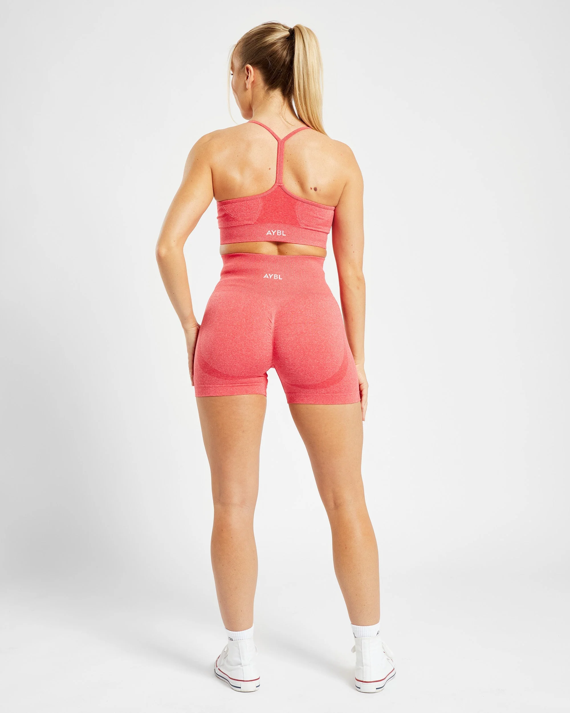 Empower Seamless Sports Bra - Coral Rouge Marl - Image 4