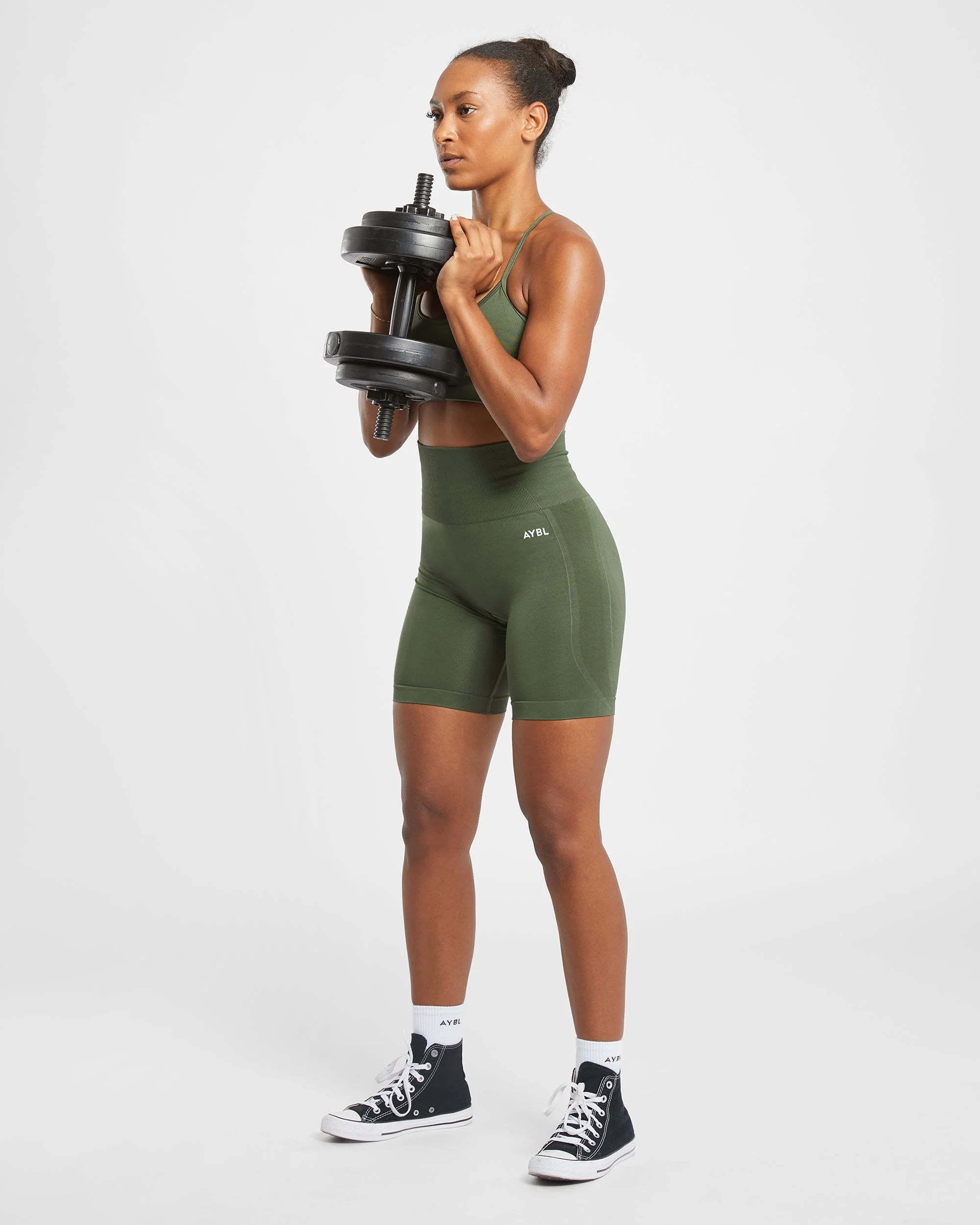 Empower Seamless Sports Bra - Khaki Vert - Image 7