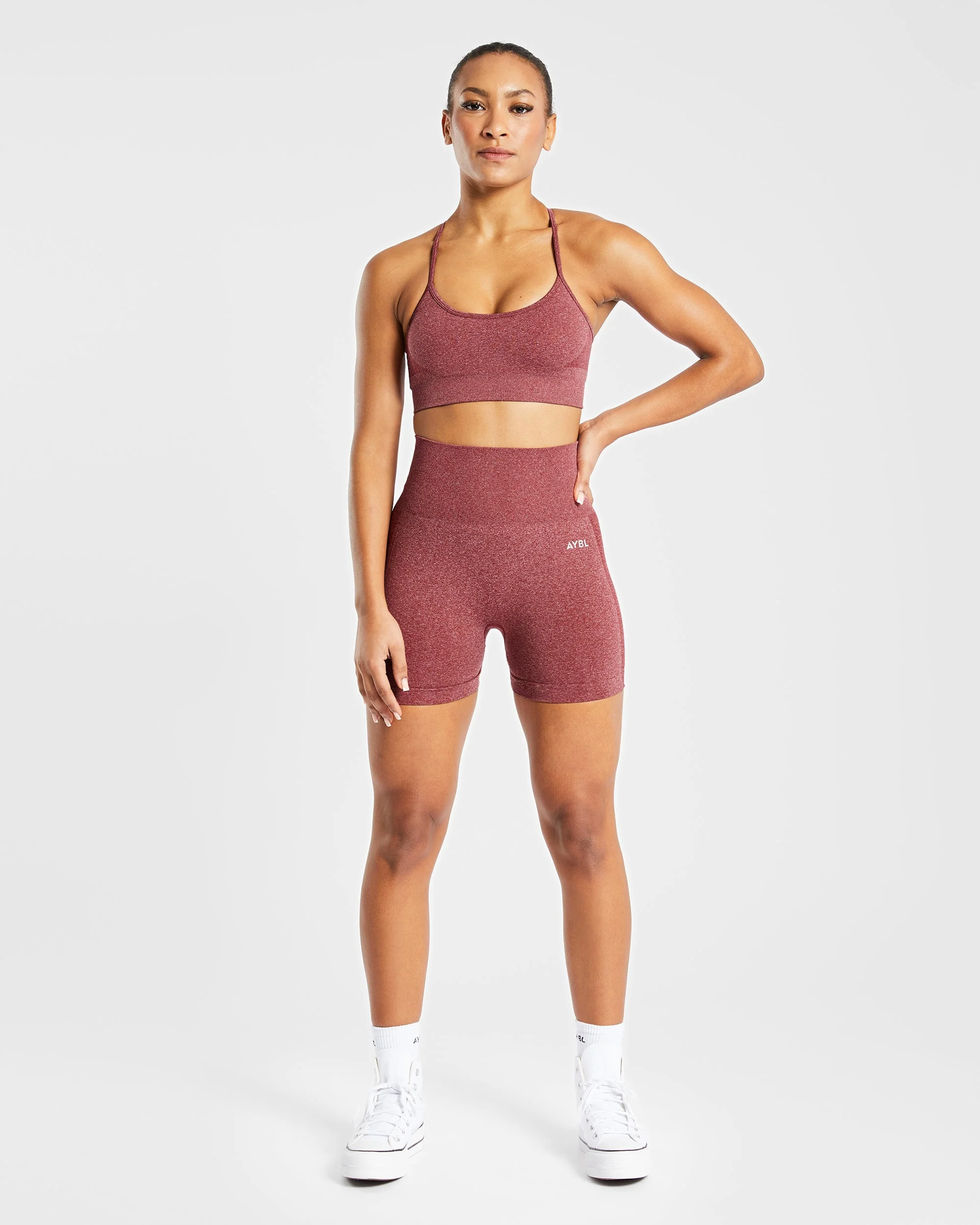 Empower Seamless Sports Bra - Rouge Marl - Image 3