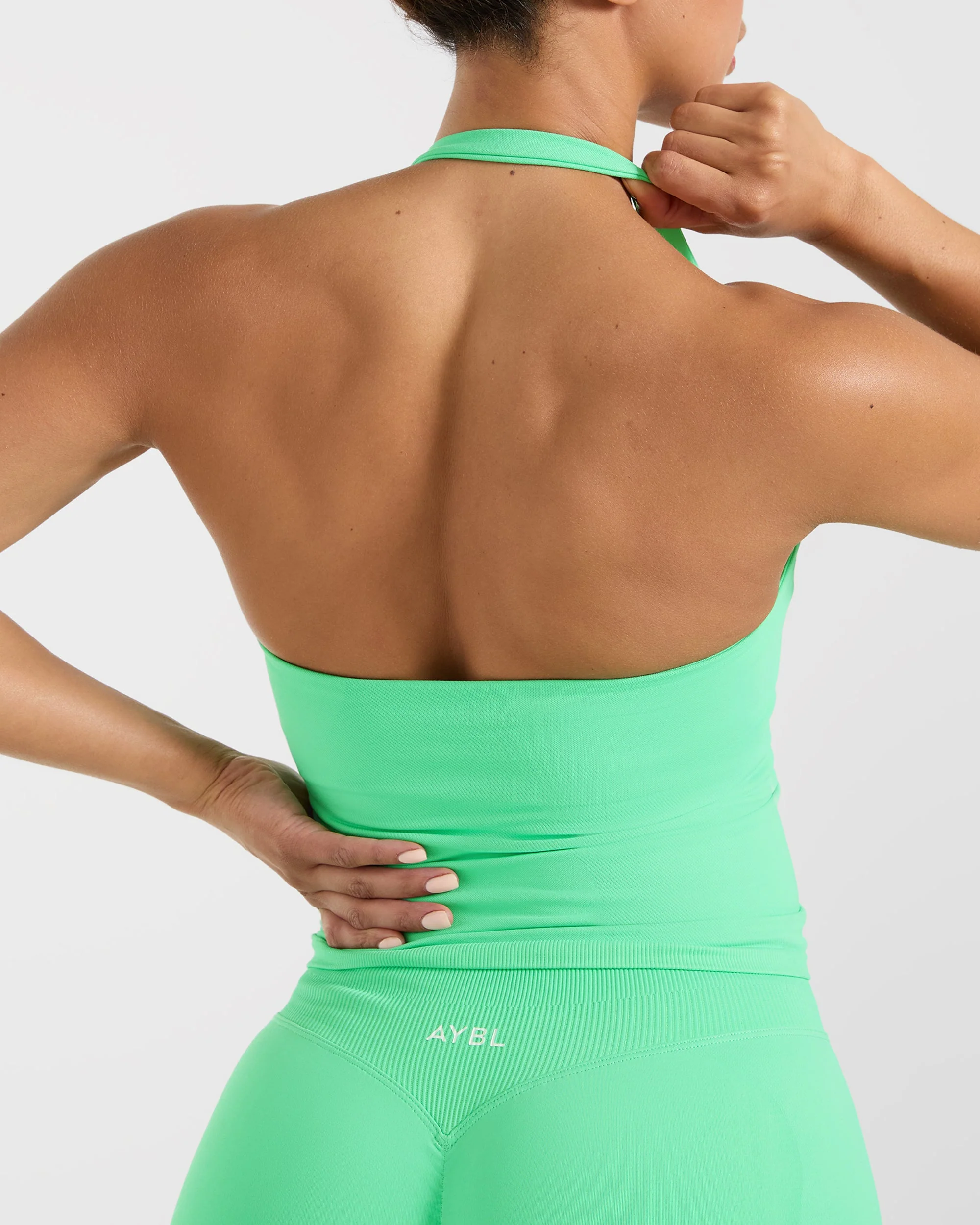 Enhance Seamless Halterneck Top - Mint Vert - Image 6