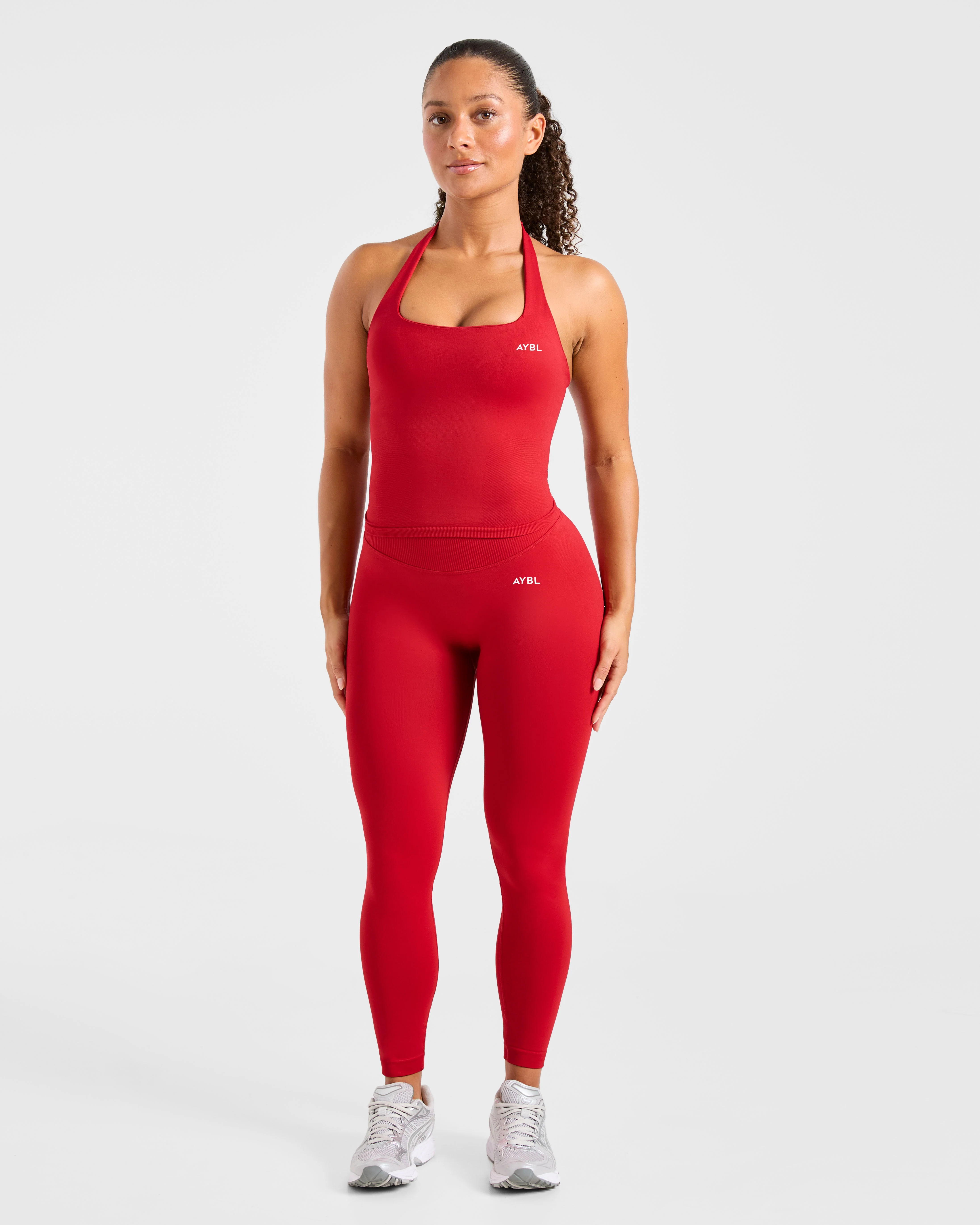 Enhance Seamless Halterneck Top - Rouge - Image 3
