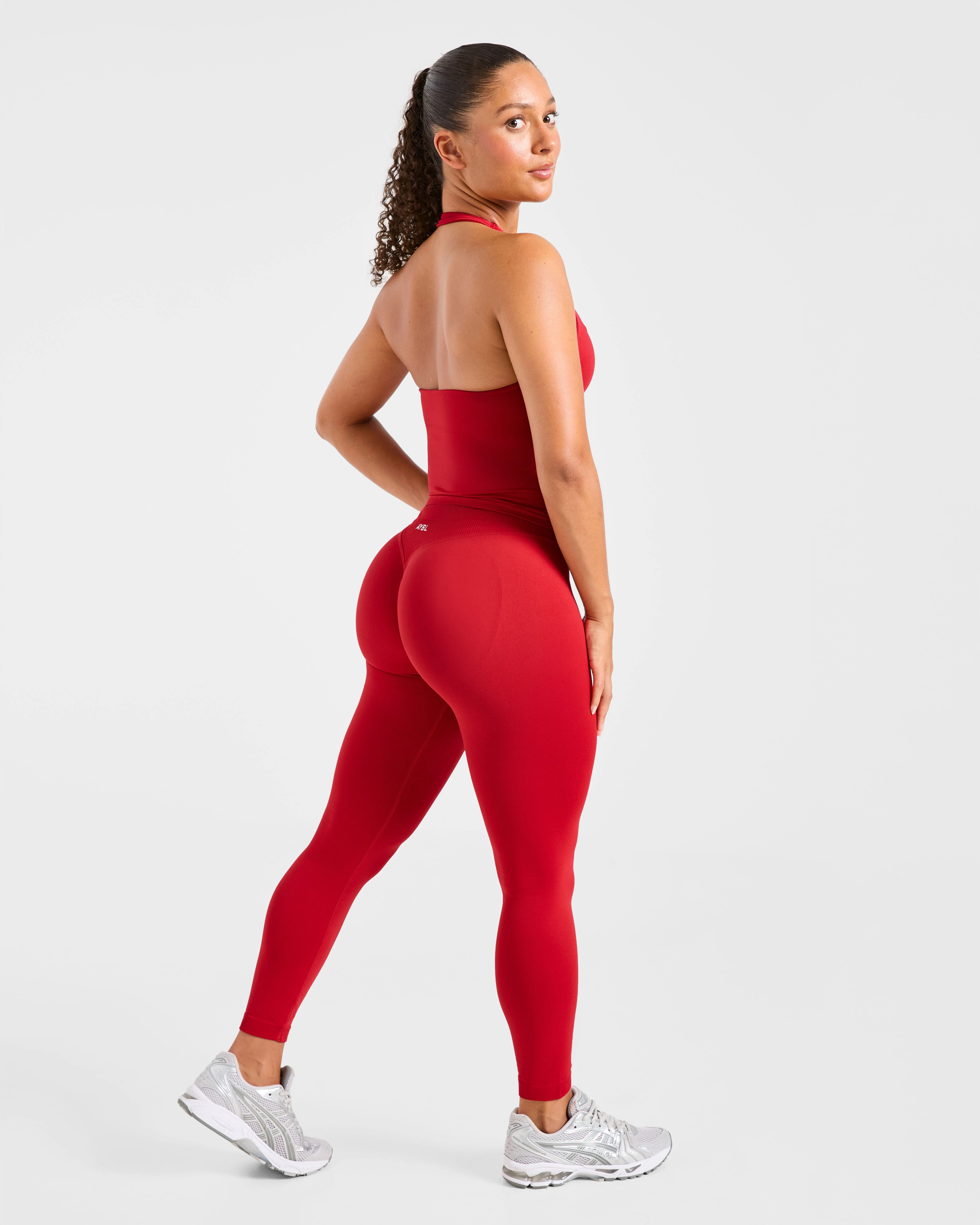 Enhance Seamless Halterneck Top - Rouge - Image 4