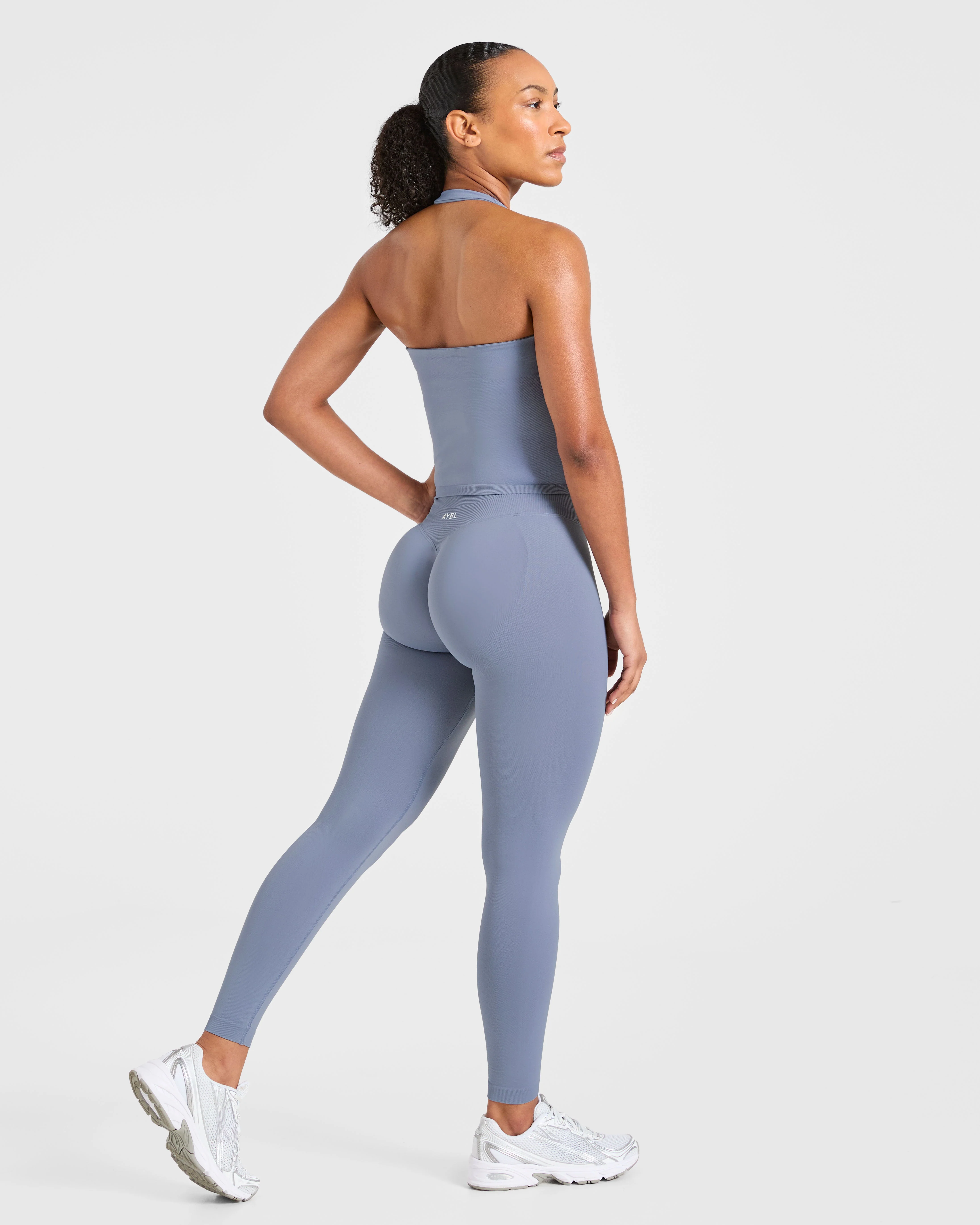 Enhance Seamless Halterneck Top - Slate Bleu - Image 4