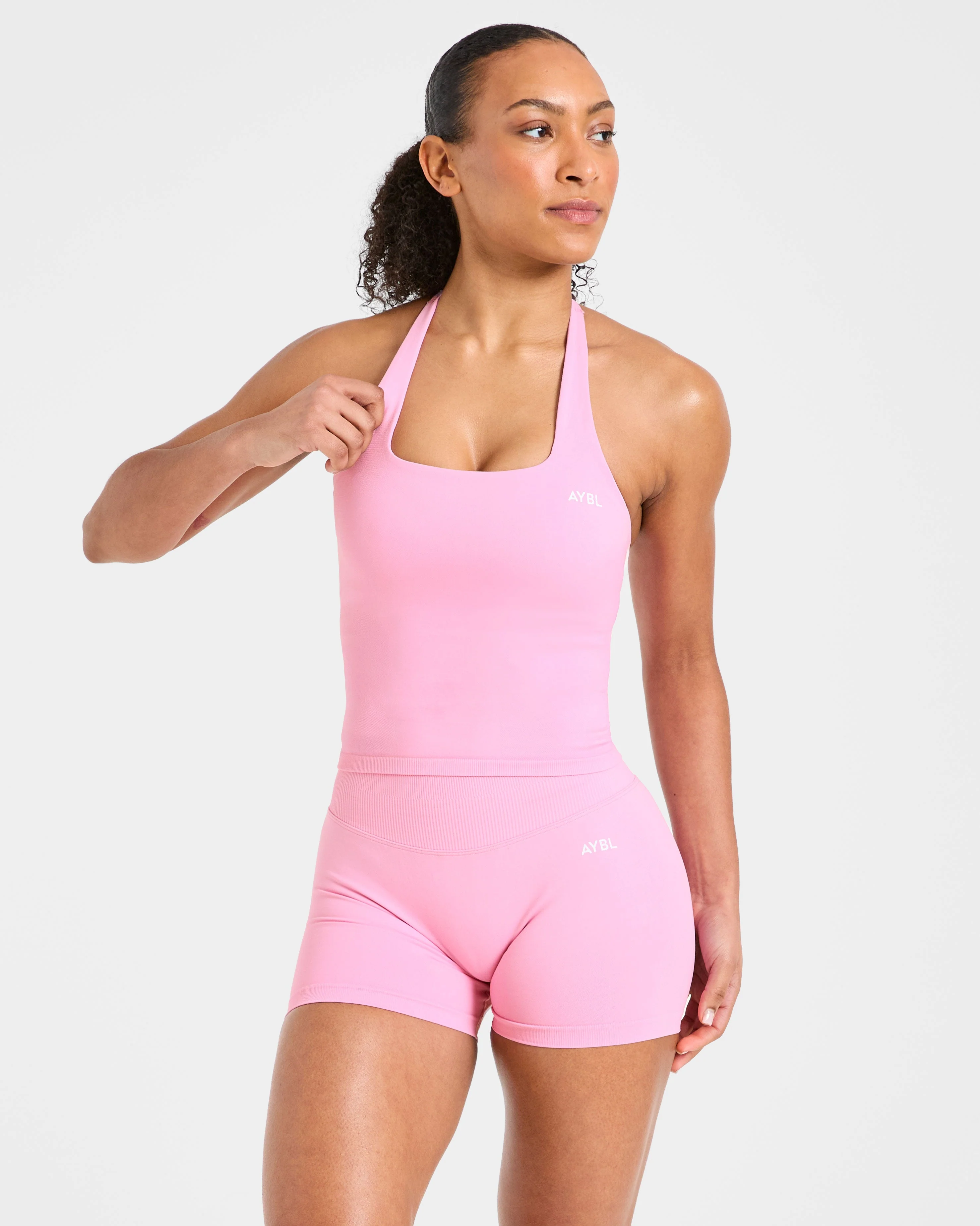 Enhance Seamless Halterneck Top - Sugar Rose - Image 8