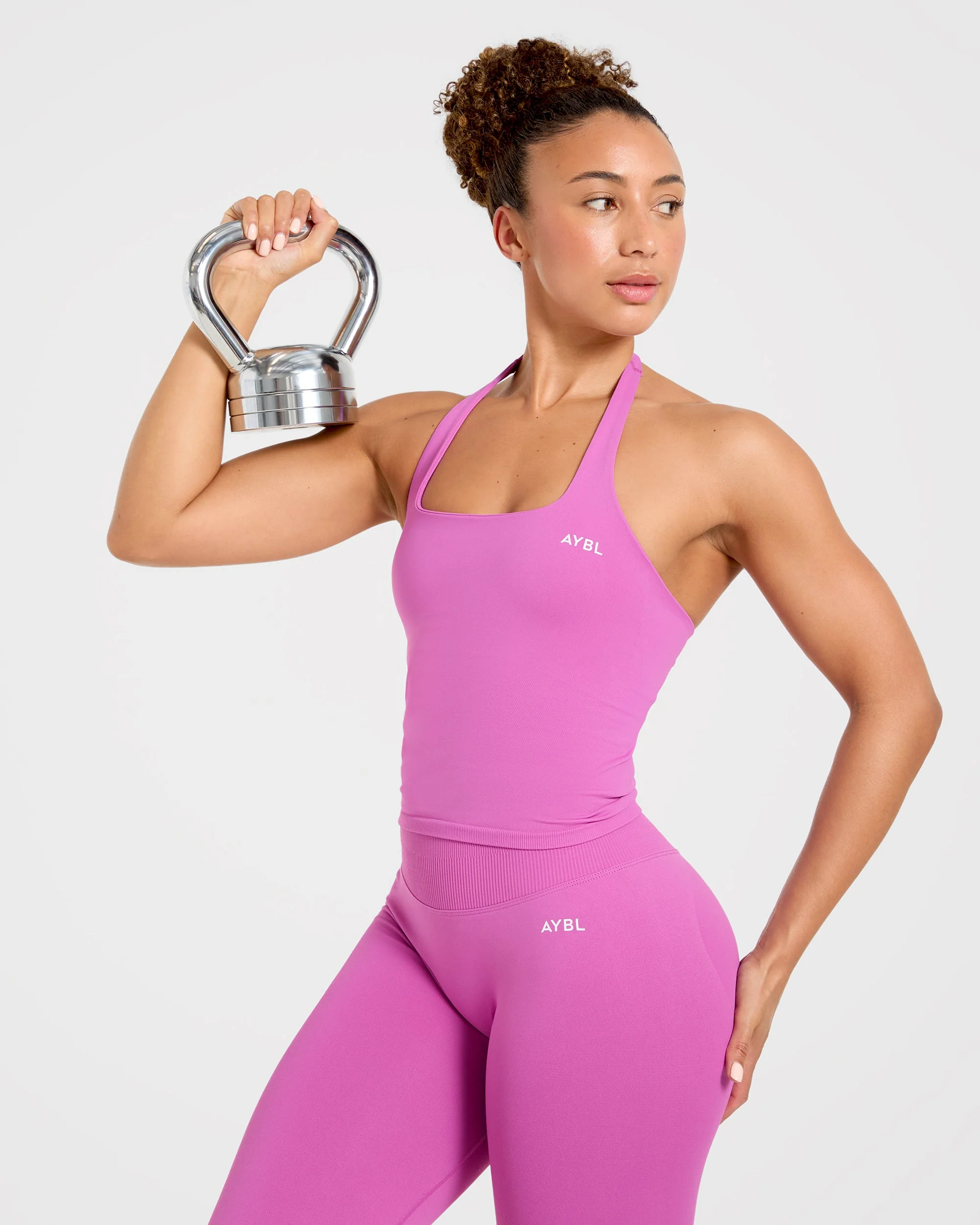 Enhance Seamless Halterneck Top - Summer Violet - Image 8