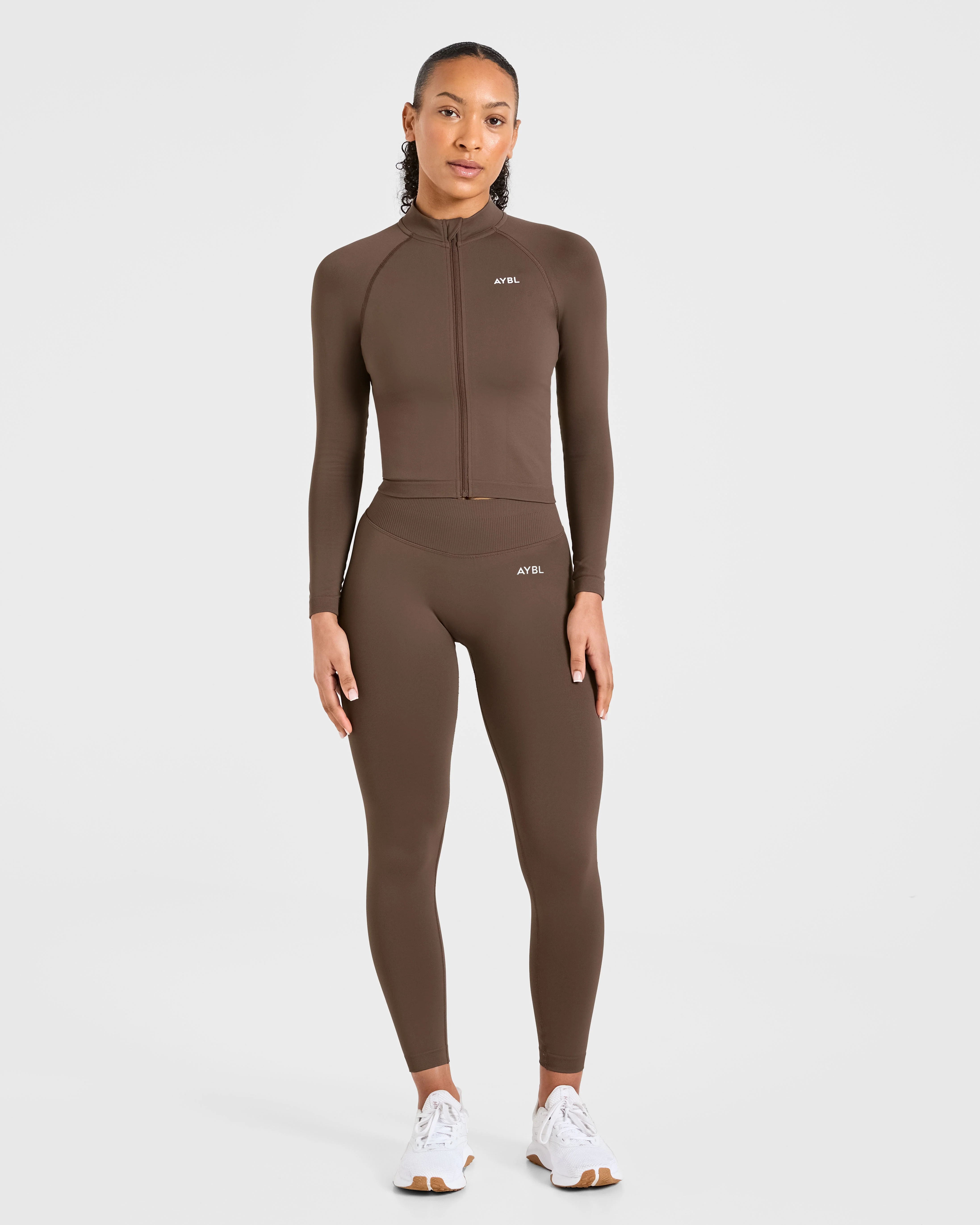 Enhance Seamless Jacket - Marron - Image 3