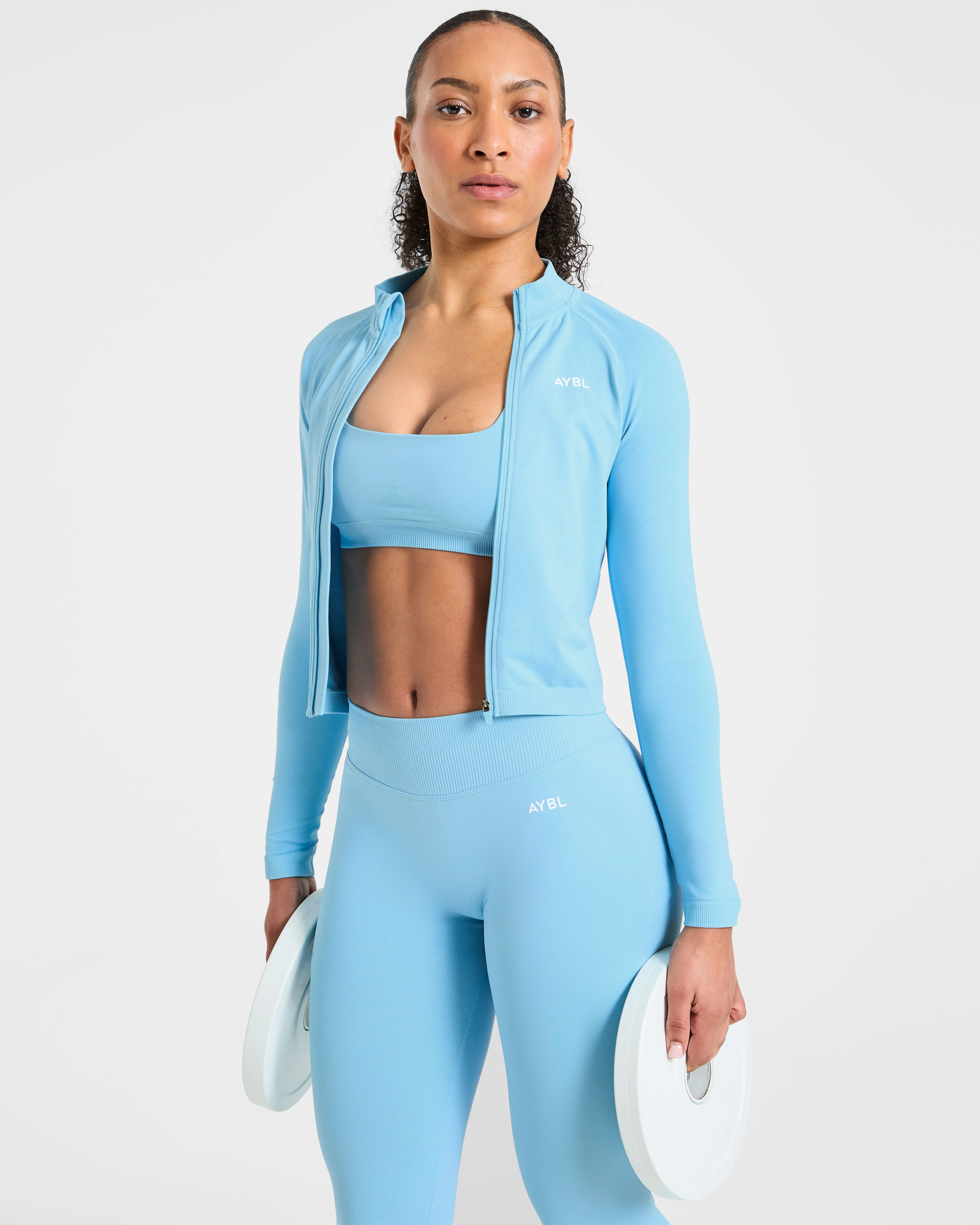 Enhance Seamless Jacket - Powder Bleu - Image 8