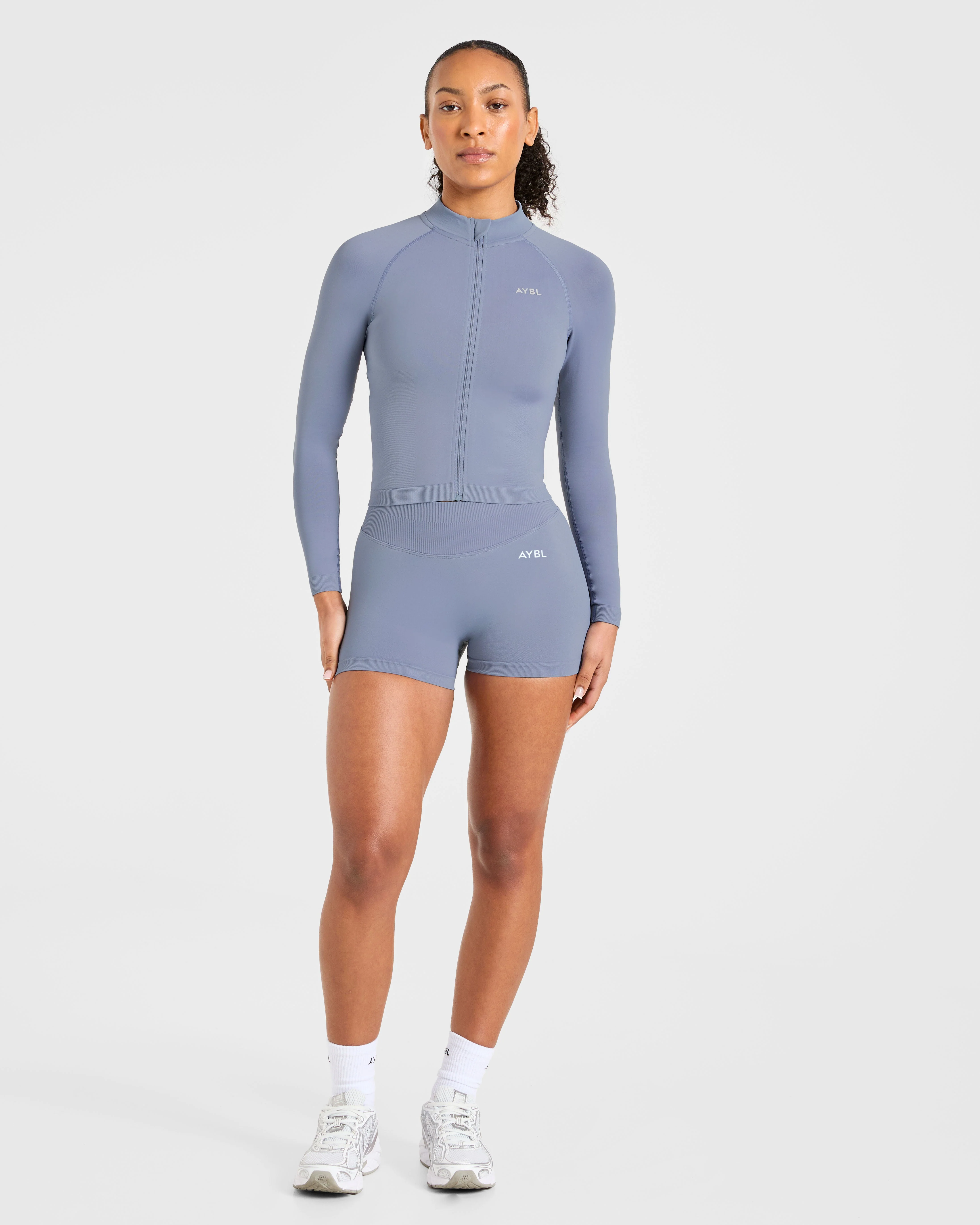 Enhance Seamless Jacket - Slate Bleu - Image 3