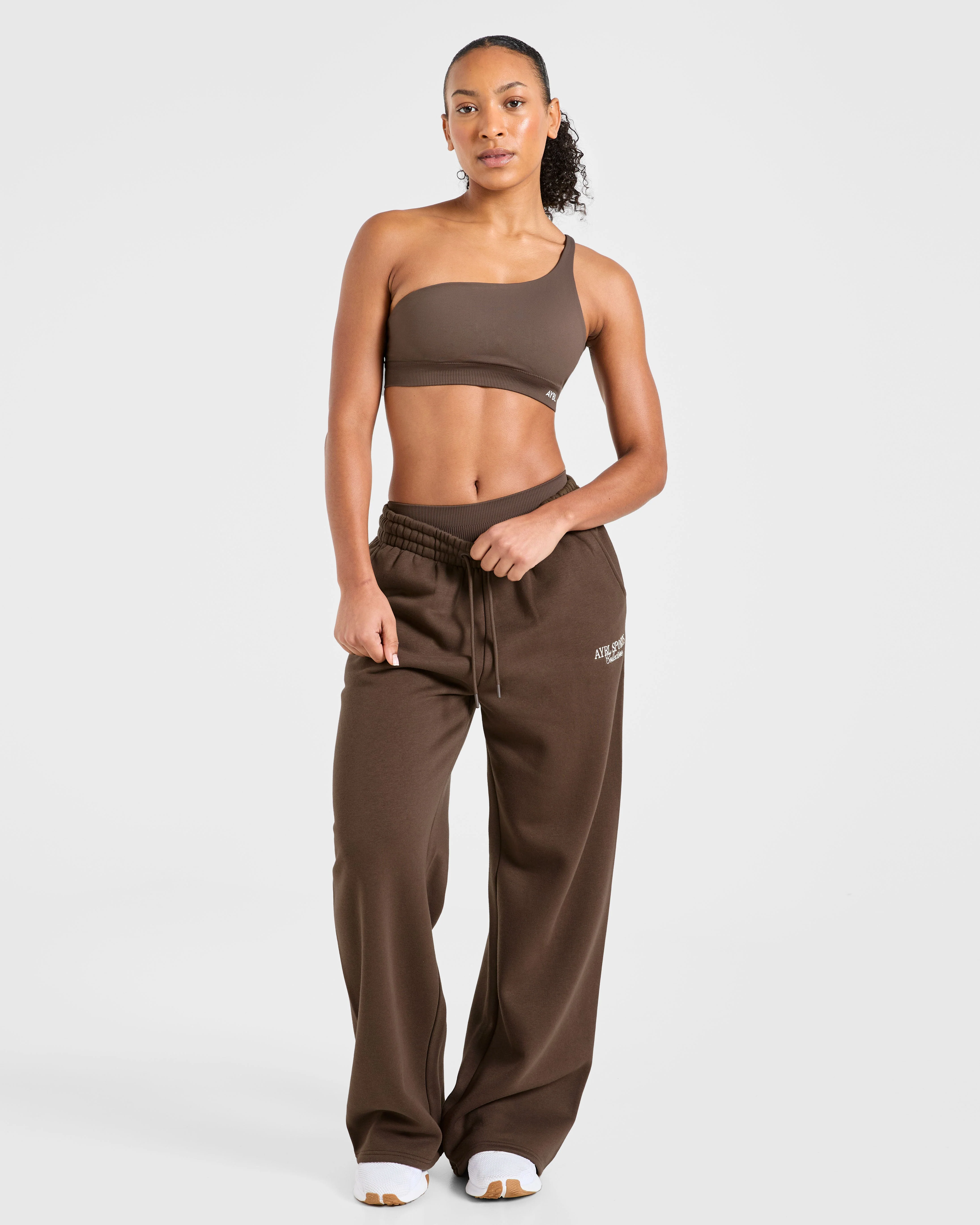 Enhance Seamless One Shoulder Sports Bra - Marron - Image 7