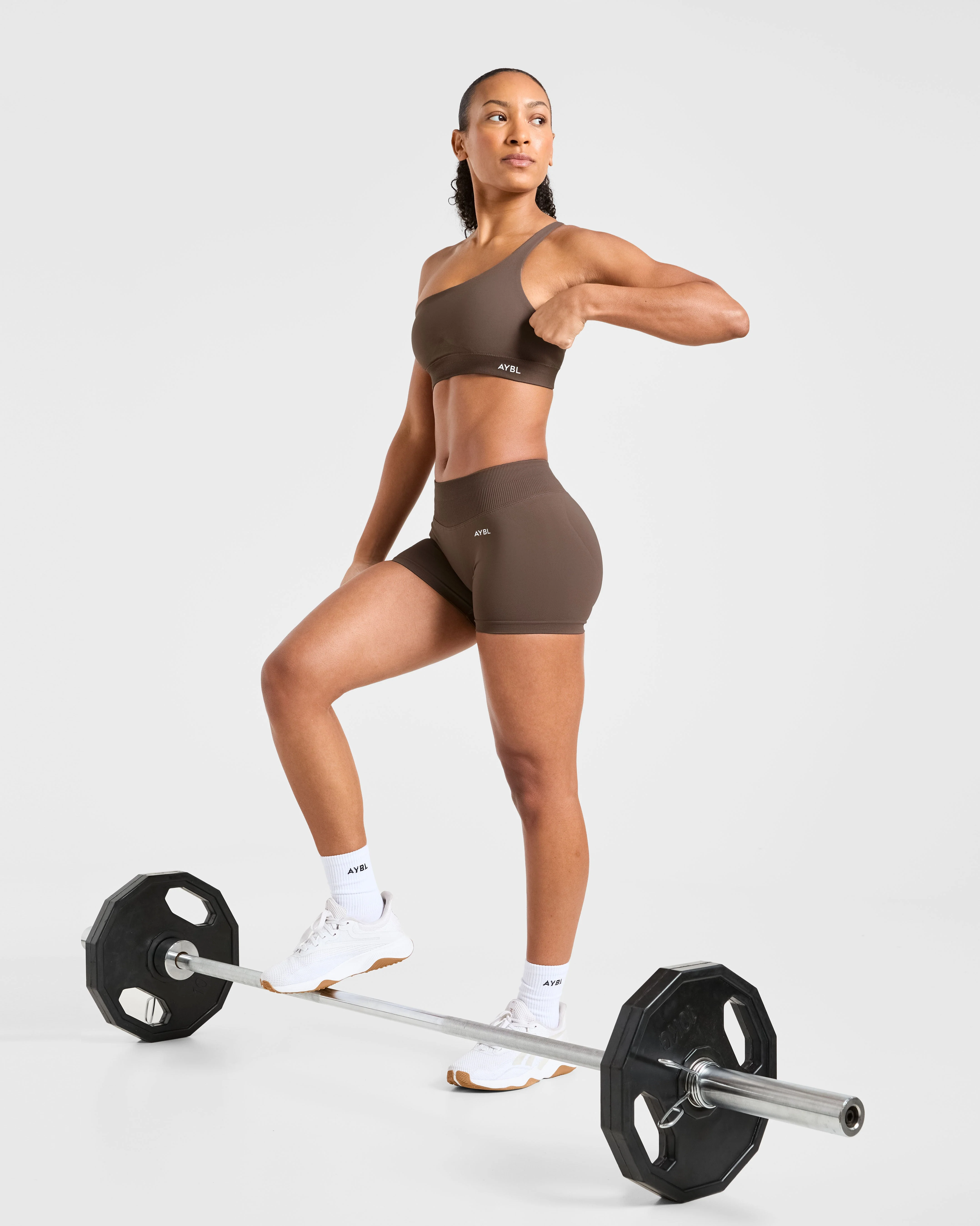 Enhance Seamless Shorts | 3.5" - Marron - Image 7