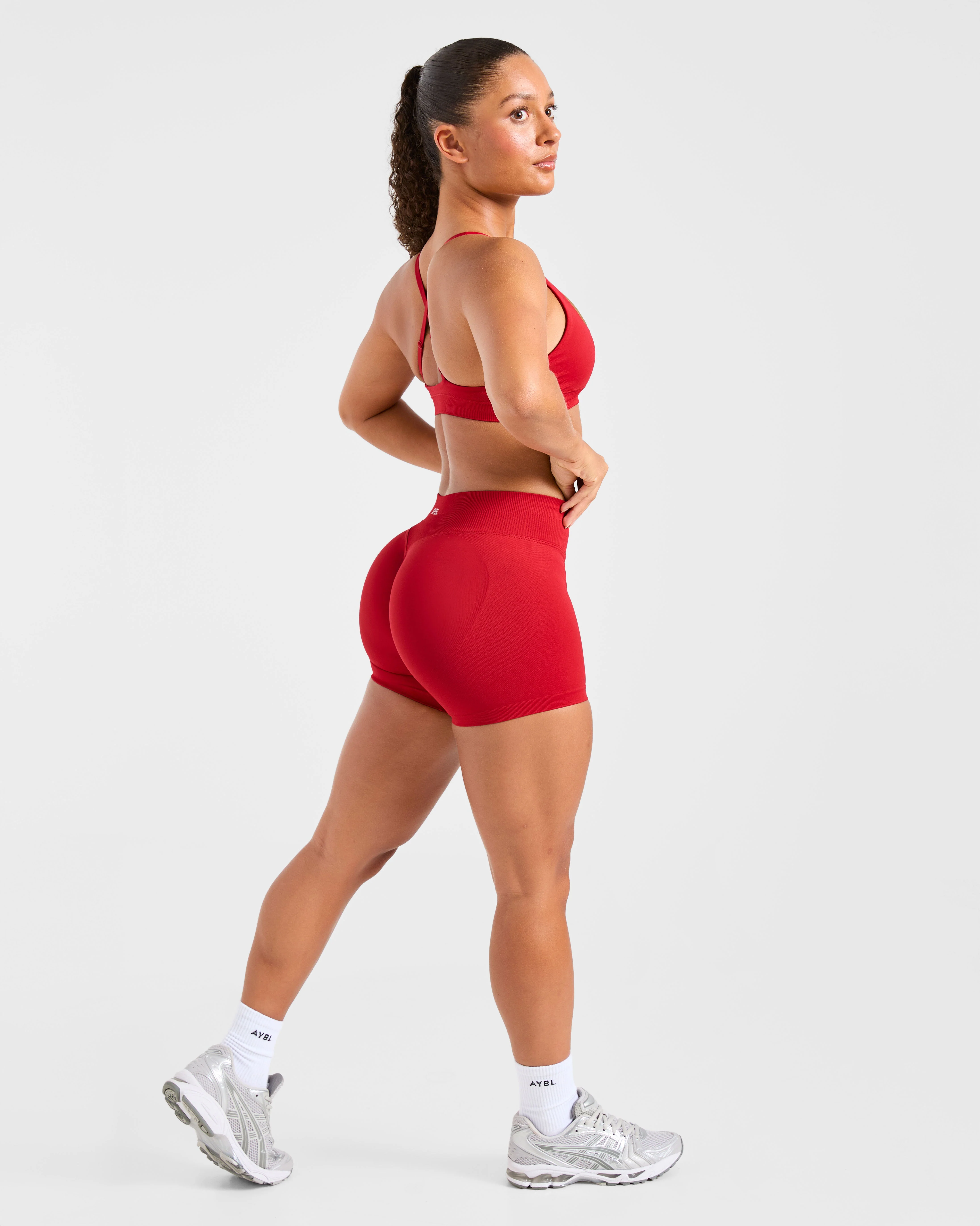 Enhance Seamless Shorts | 3.5" - Rouge - Image 4