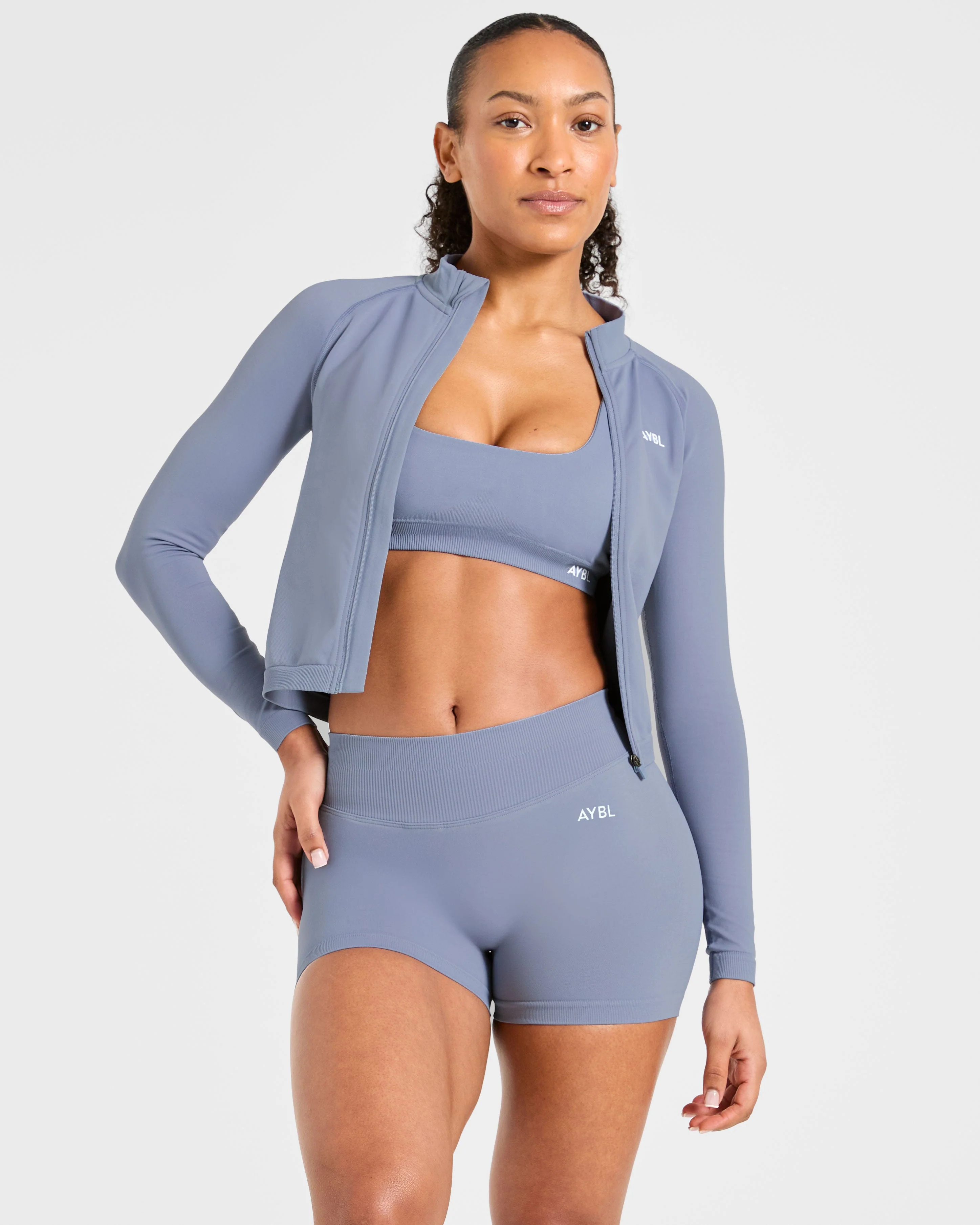 Enhance Seamless Shorts | 3.5" - Slate Bleu - Image 7